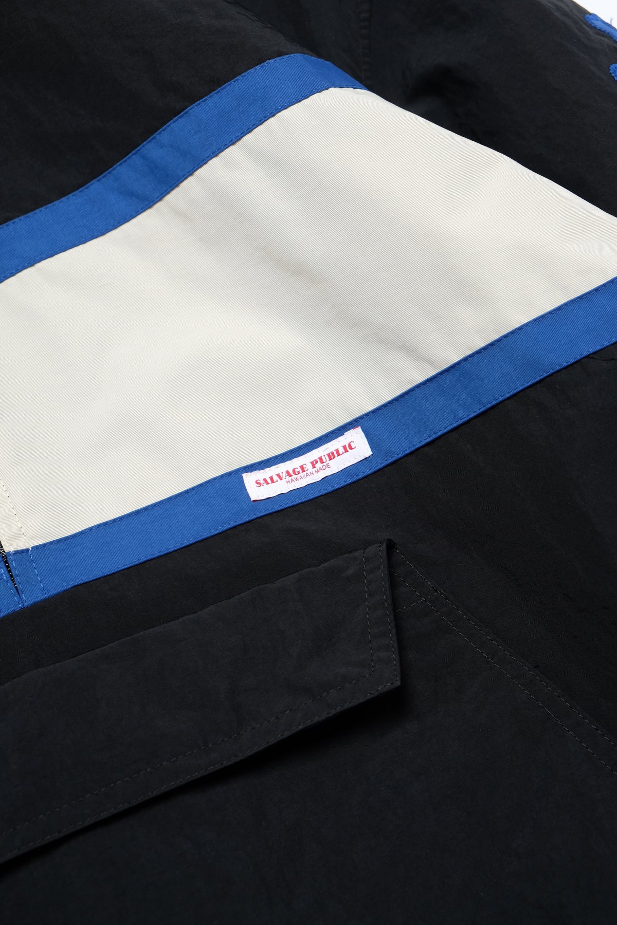 Stripe Anorak Jacket - Black