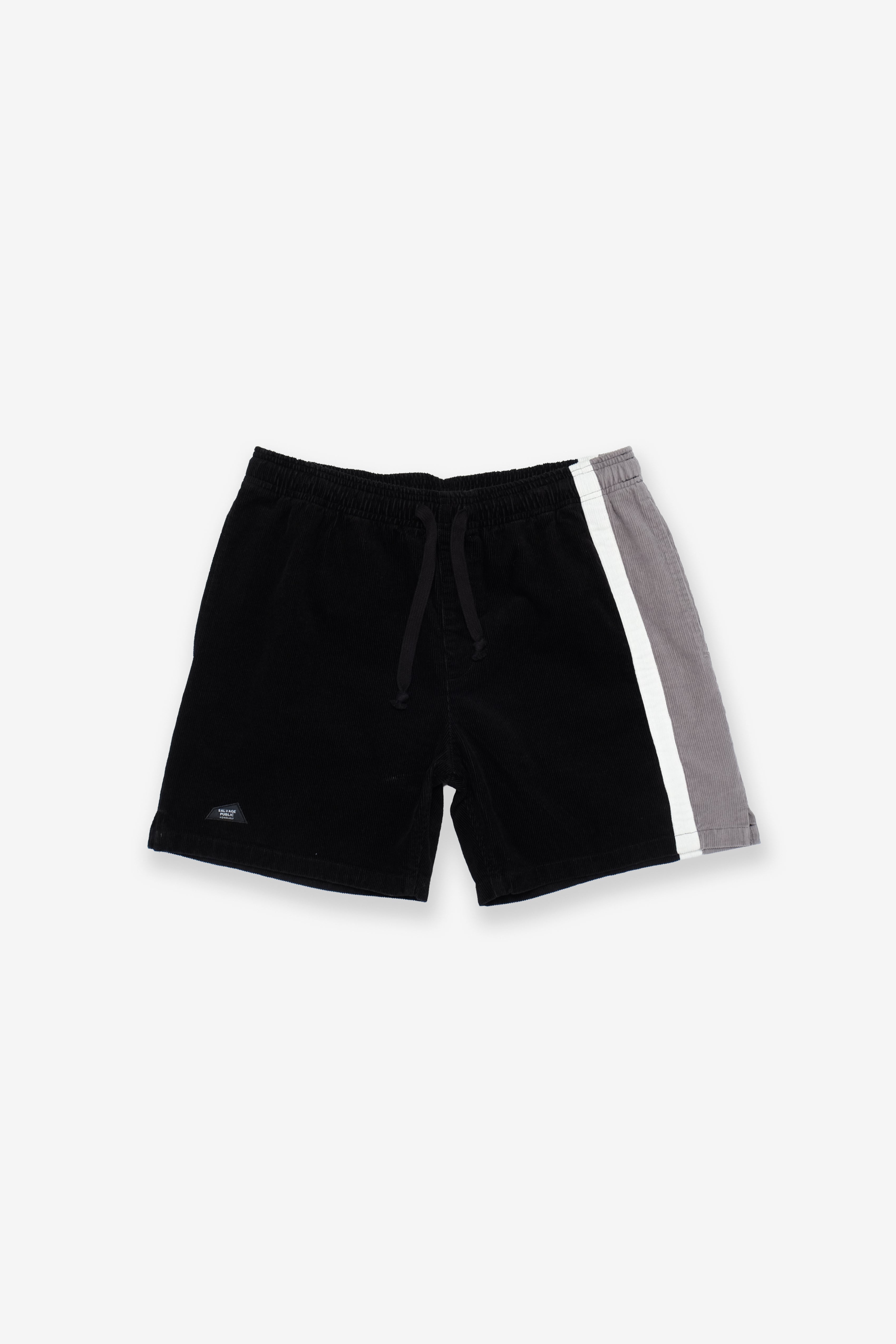 Shorts - Auahi Corduroy Stripe - Black