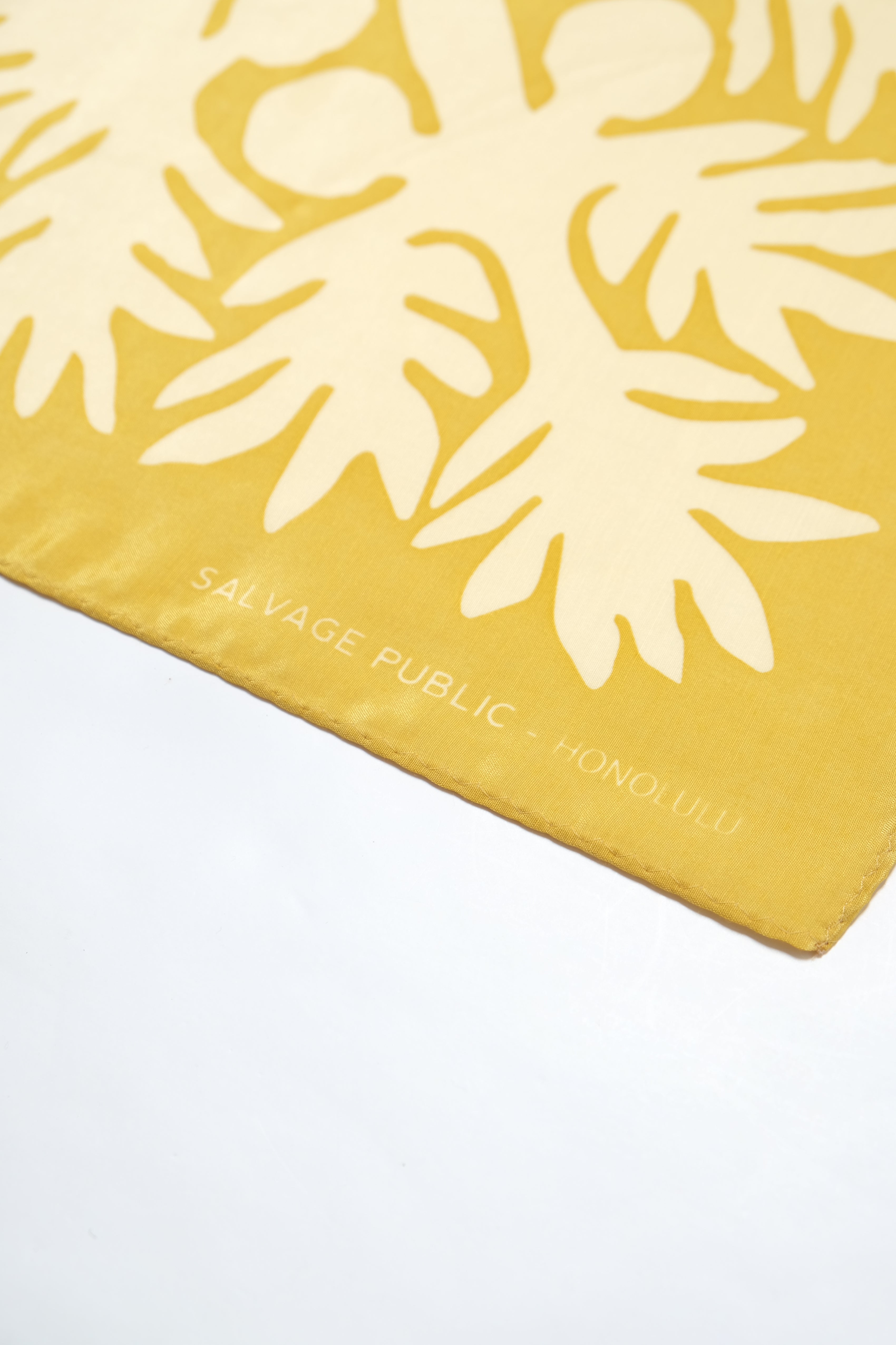 Cotton/Silk Bandana - ʻUlu - Sun Yellow