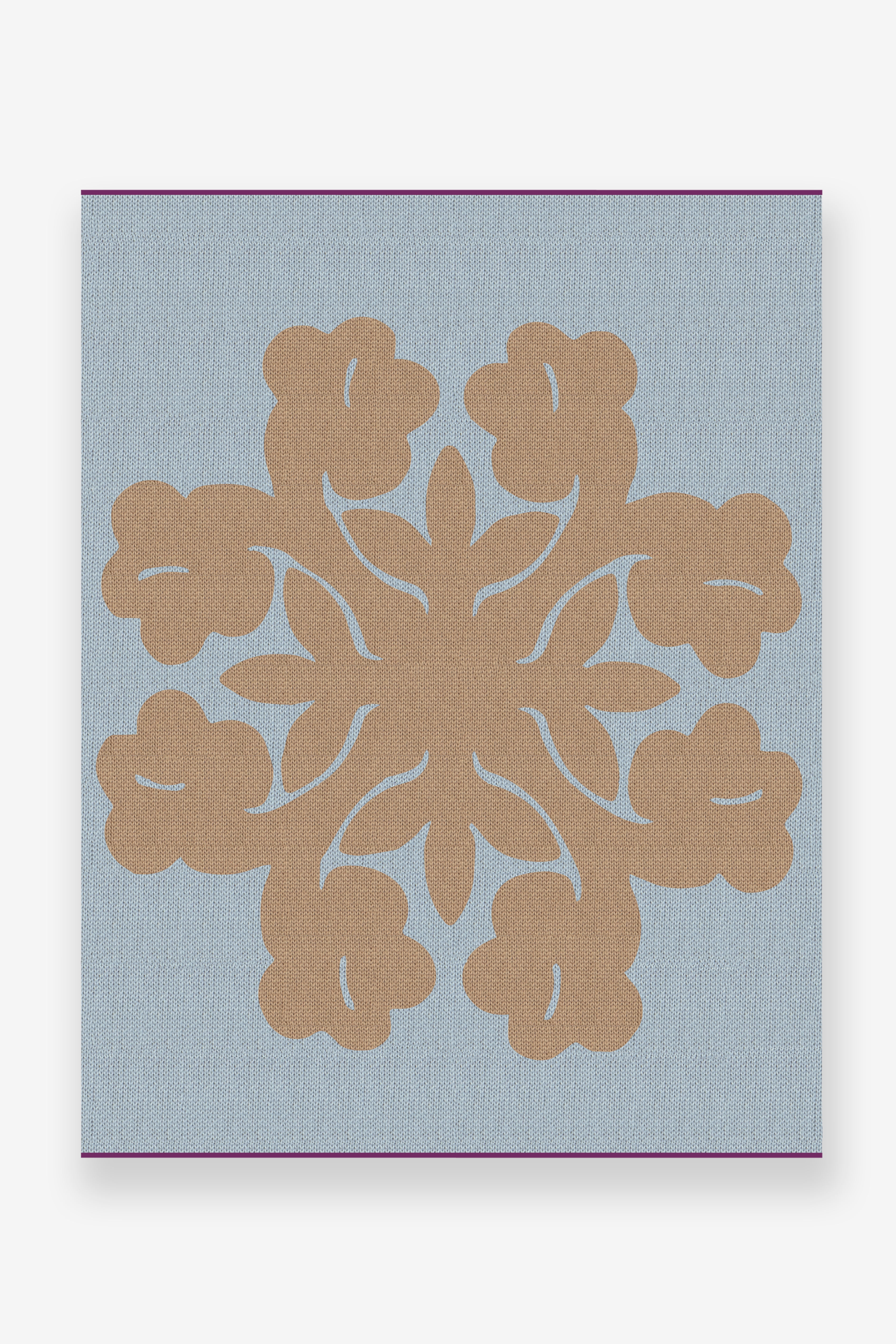 Jacquard Throw Blanket - Hibiscus - Brown