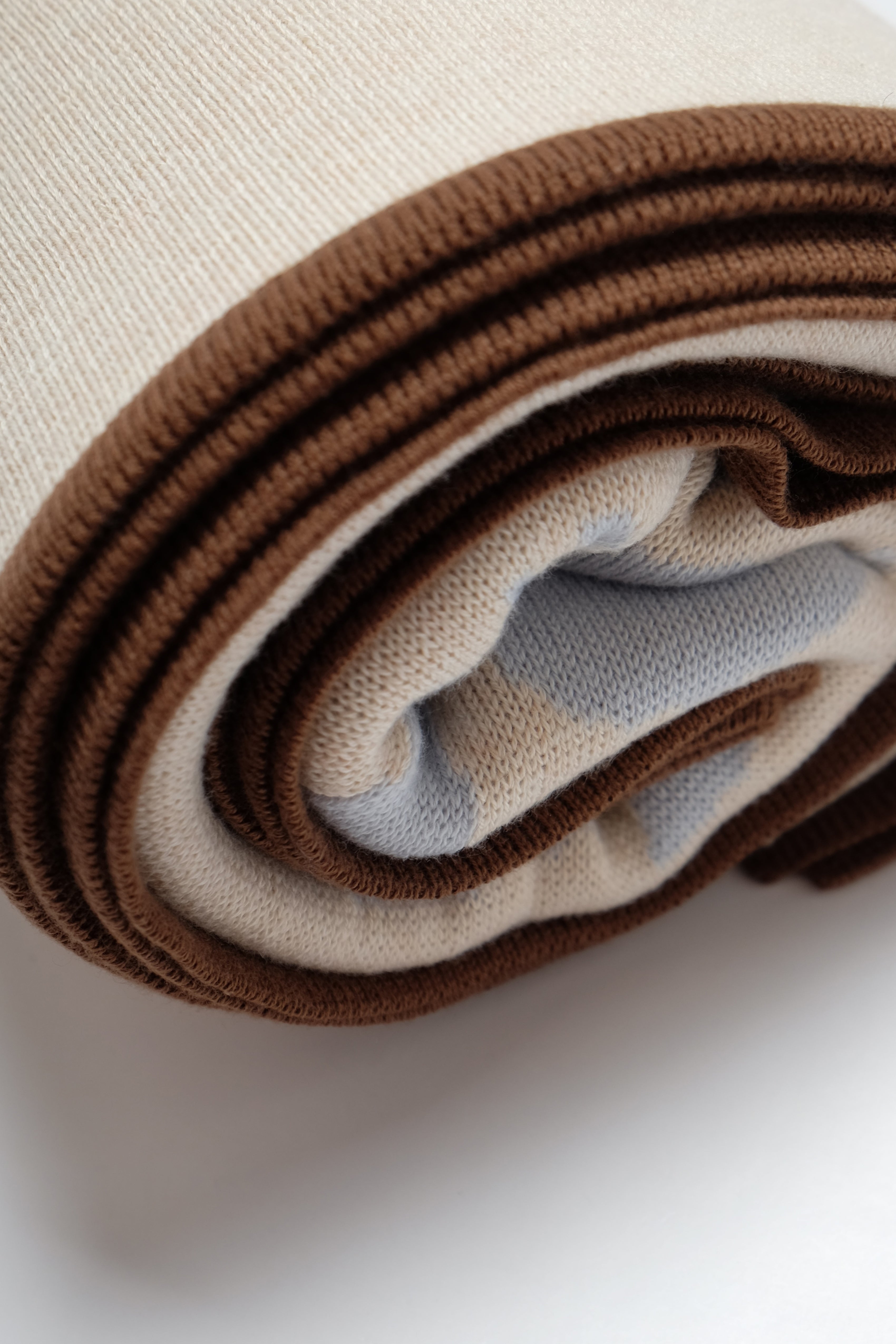Jacquard Throw Blanket - ʻUlu - Sky Blue