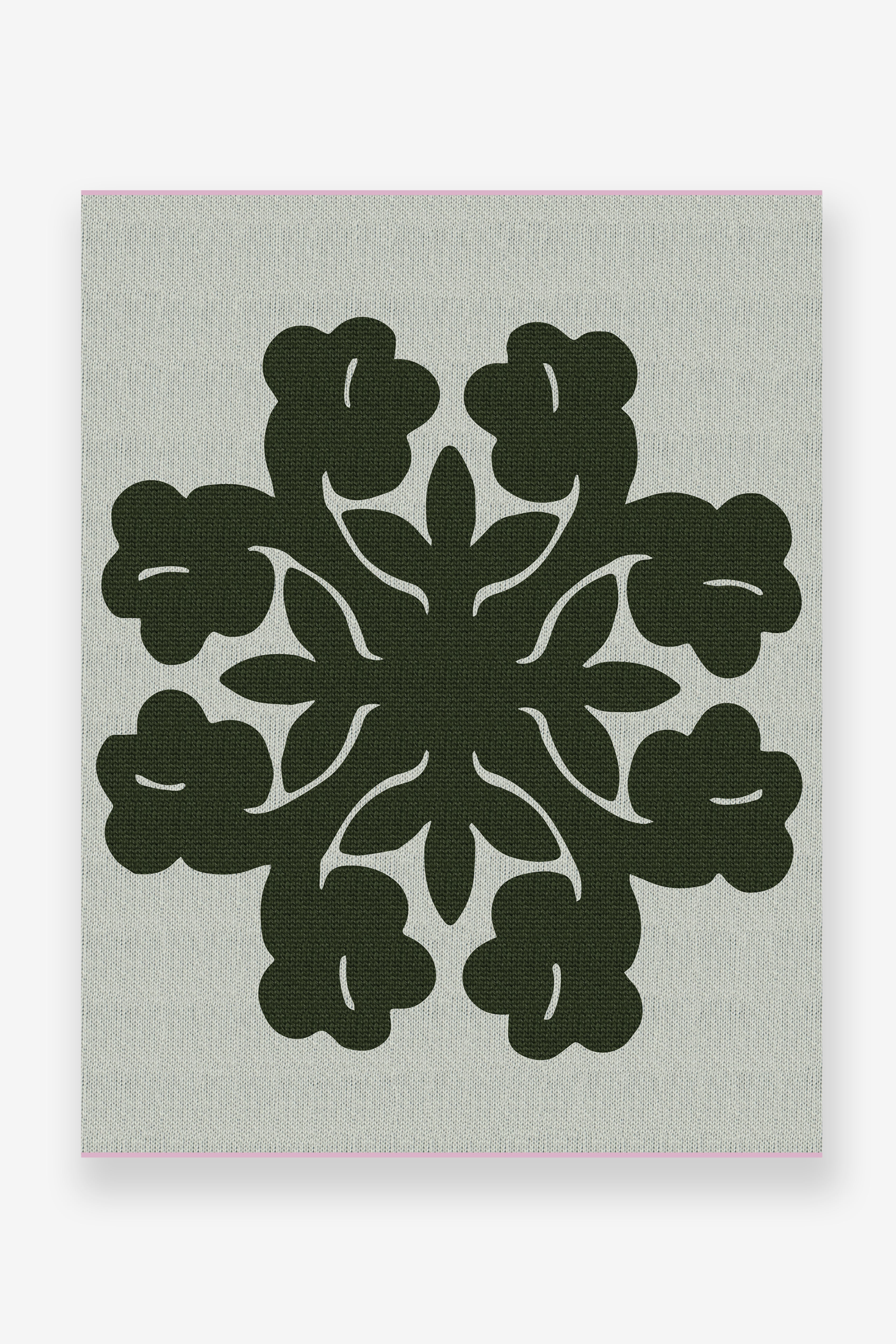 Jacquard Throw Blanket - Hibiscus - Green