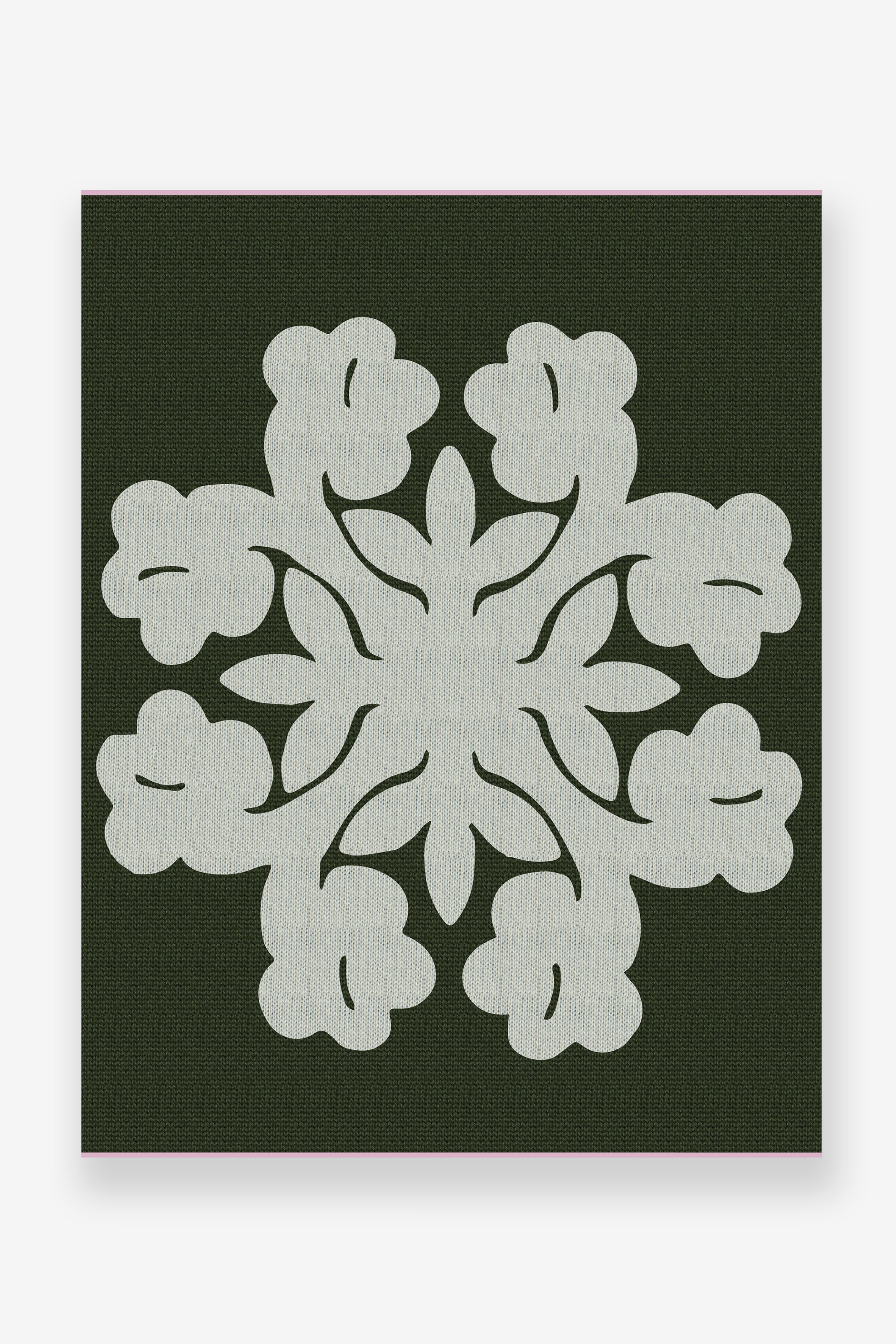 Jacquard Throw Blanket - Hibiscus - Green
