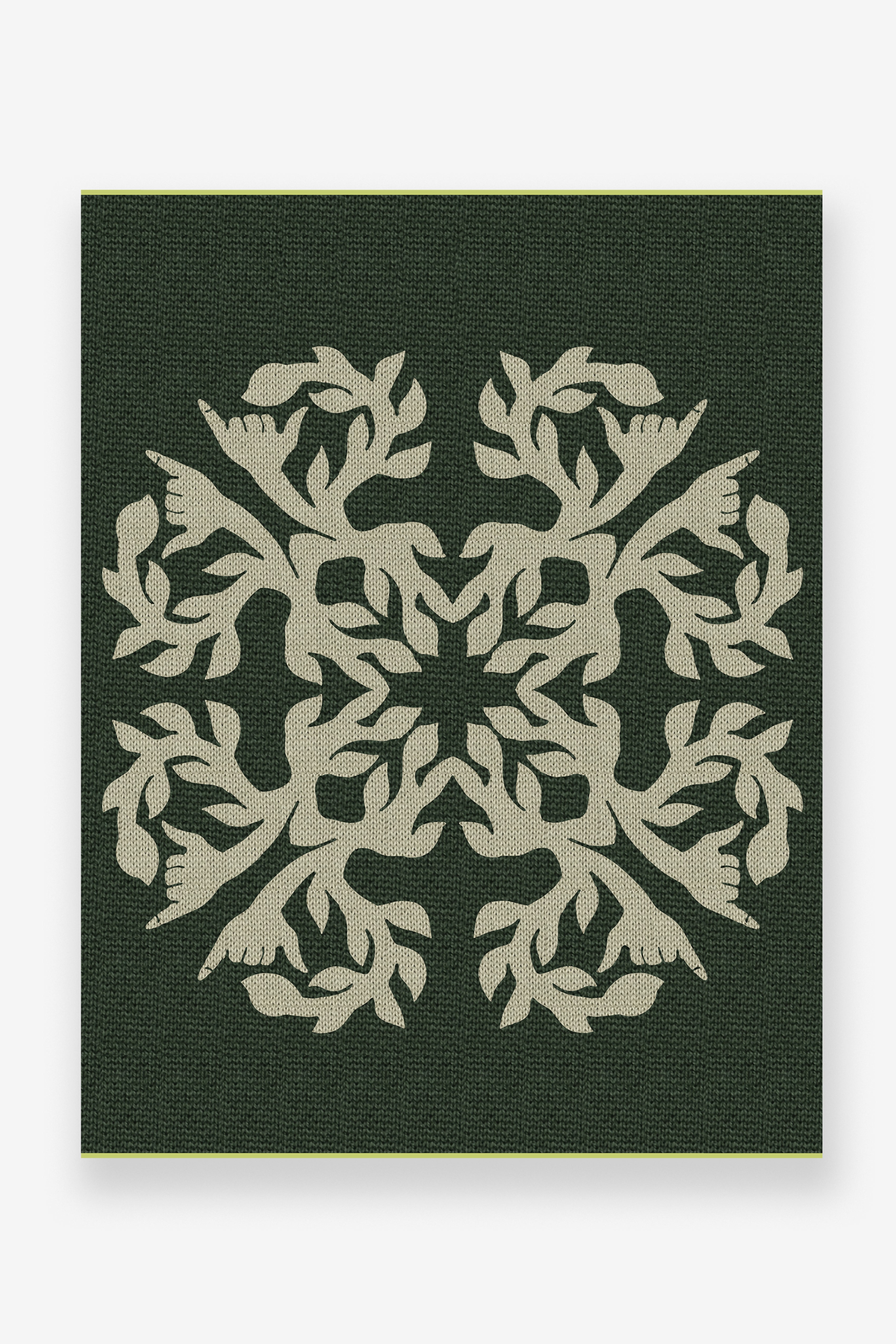 Jacquard Throw Blanket - Shaka - Green