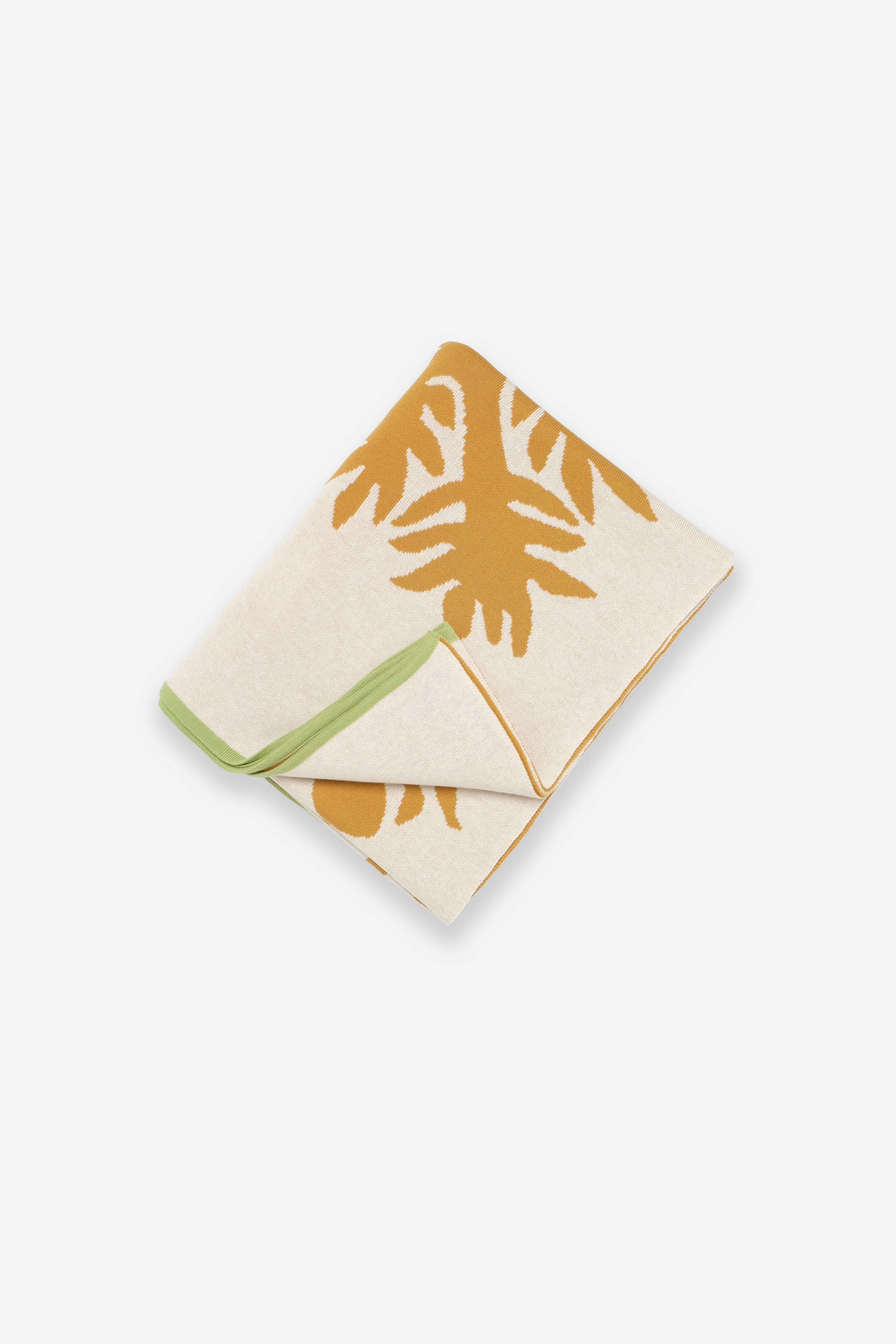 Jacquard Throw Blanket - ʻUlu - Mustard