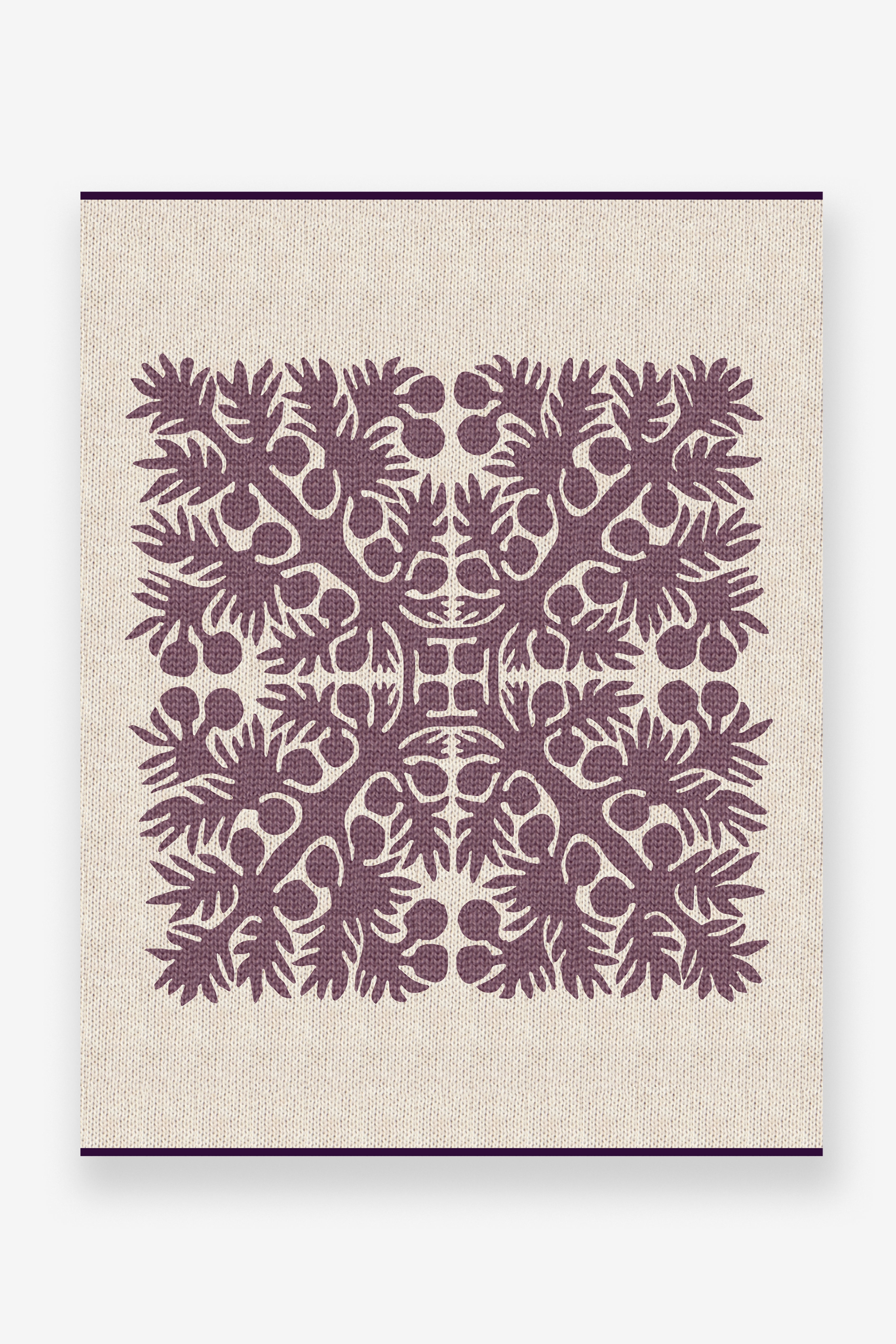 Jacquard Throw Blanket - ʻUlu - Purple