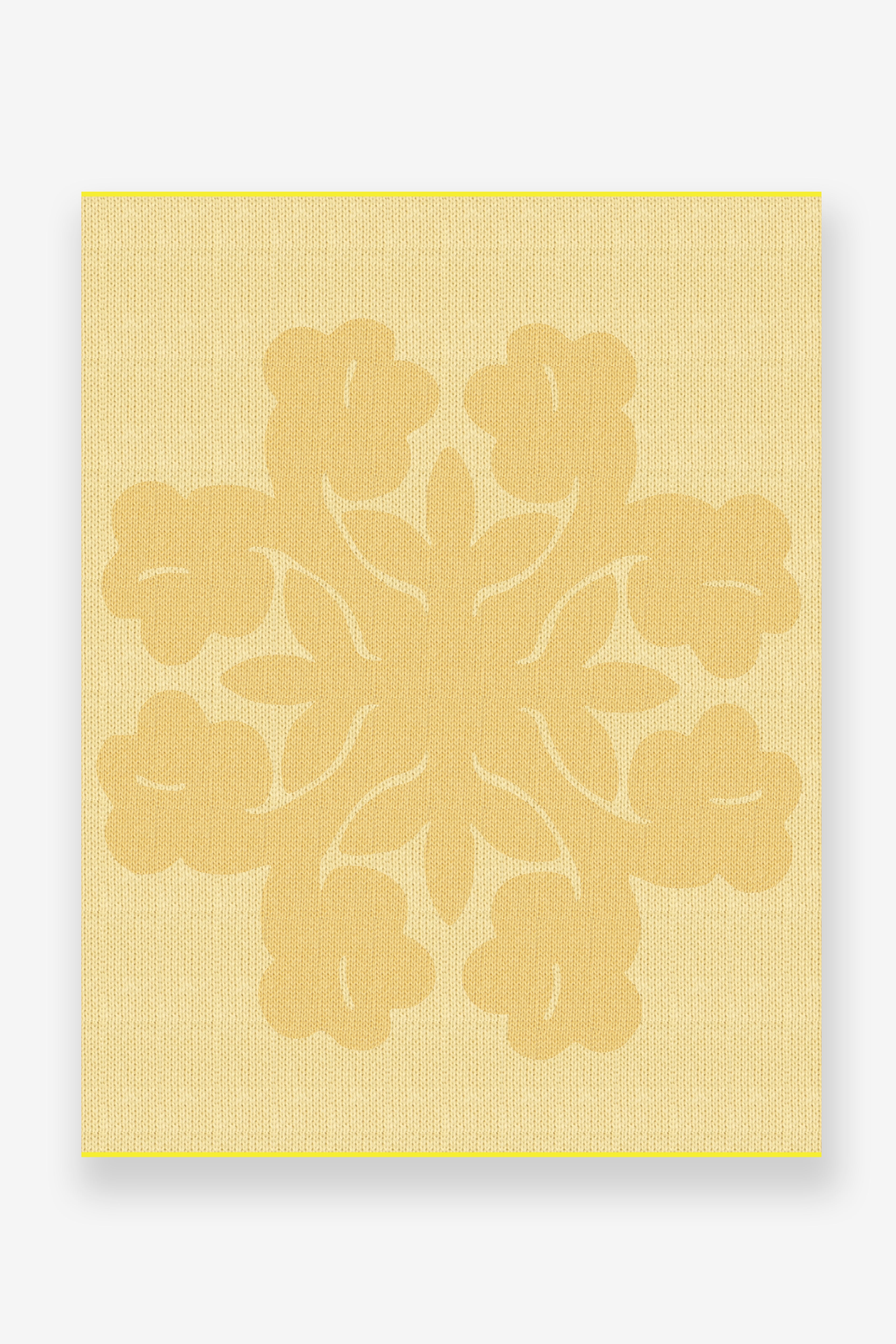 Jacquard Throw Blanket - Hibiscus - Yellow