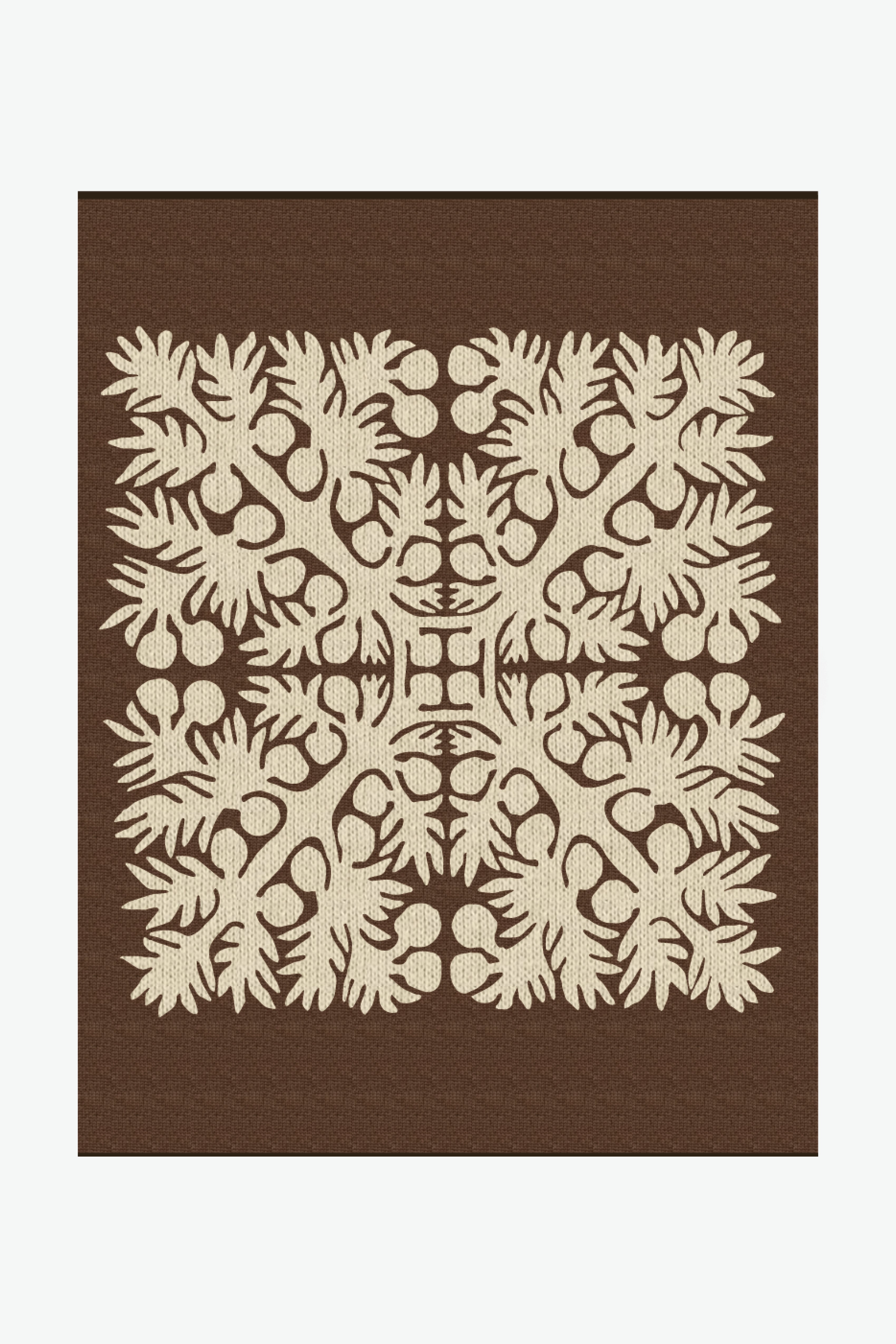 Jacquard Throw Blanket - ʻUlu - Heather Brown