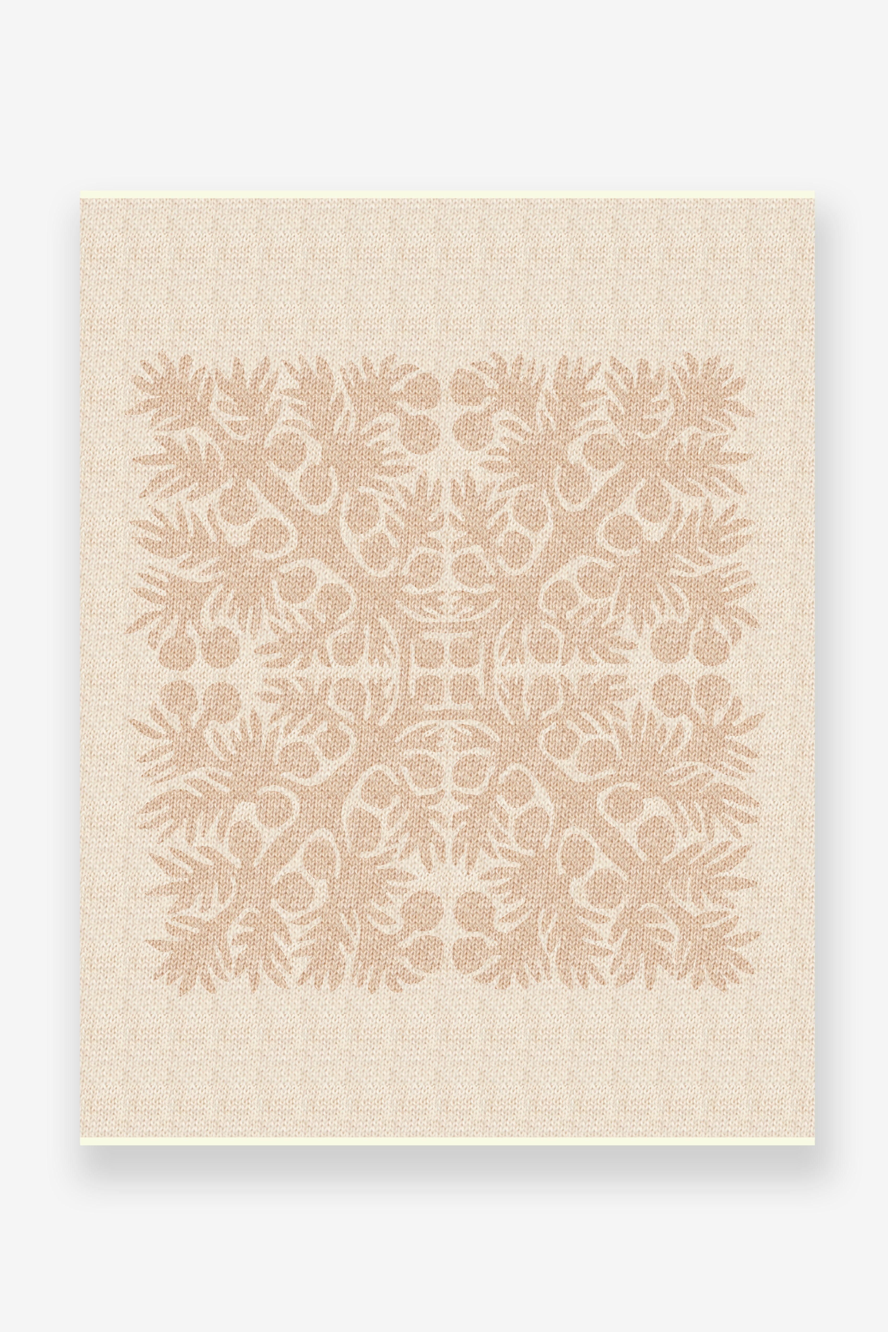 Jacquard Throw Blanket - ʻUlu - Natural