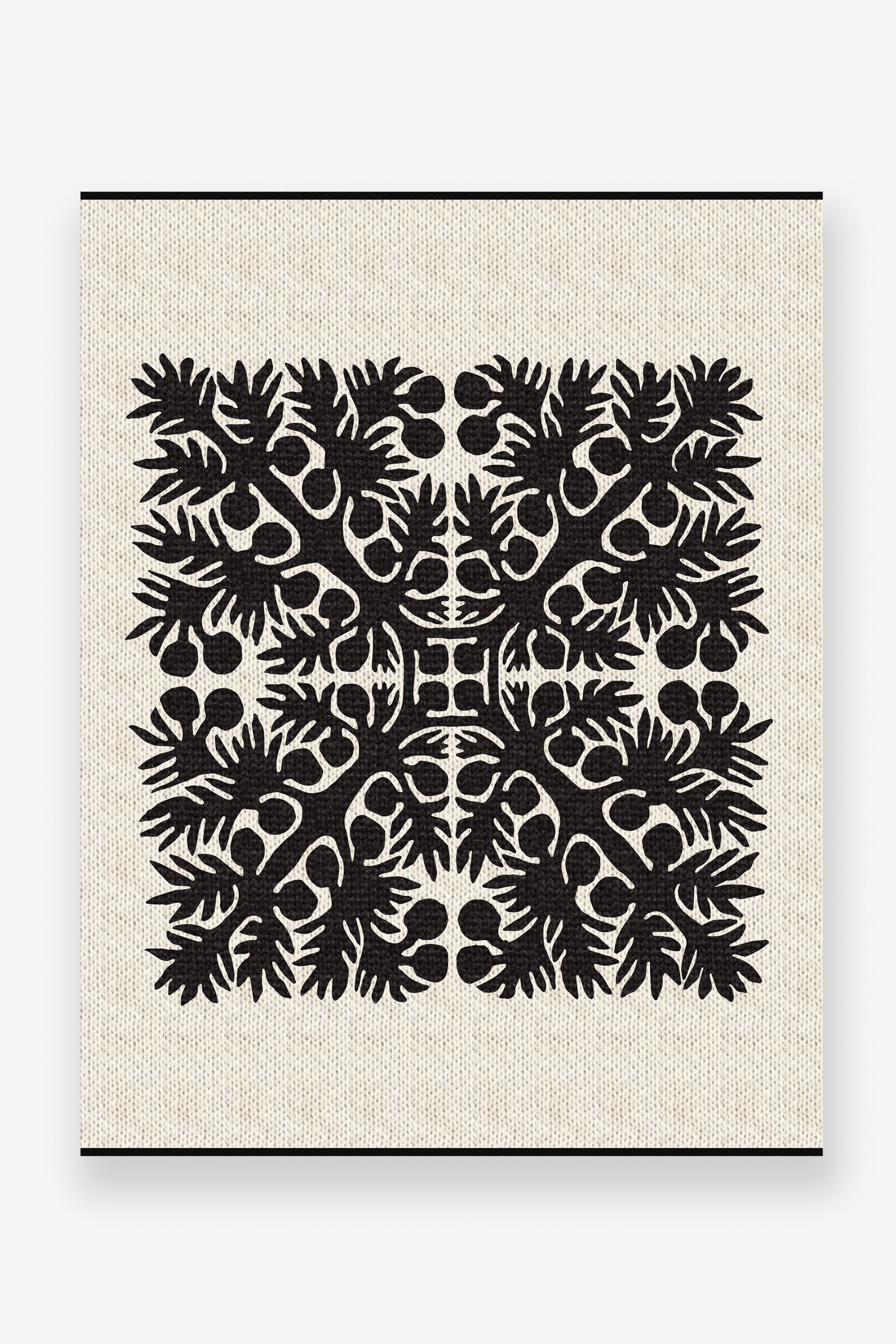 Jacquard Throw Blanket - ʻUlu - Heather Black