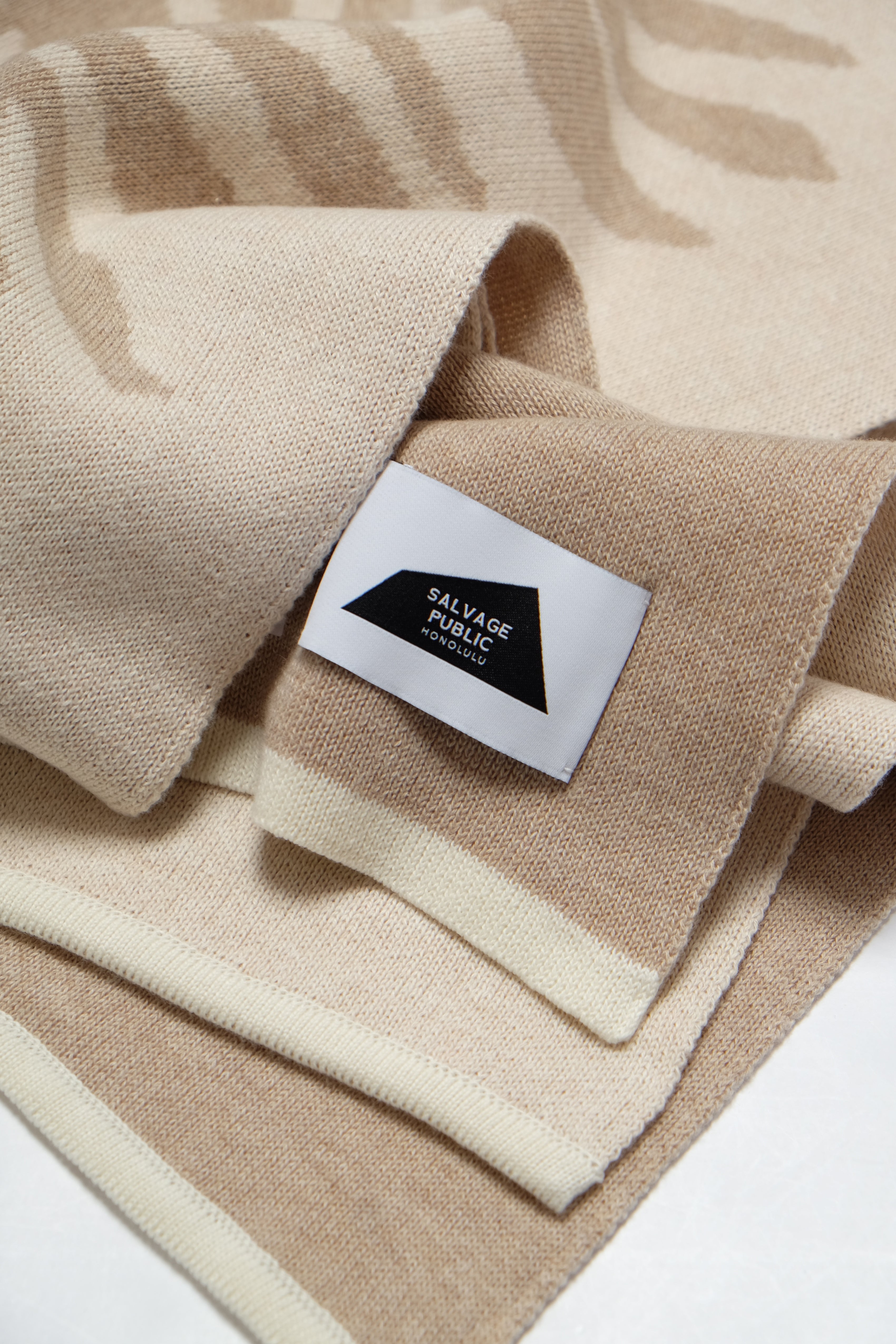 Jacquard Throw Blanket - ʻUlu - Natural