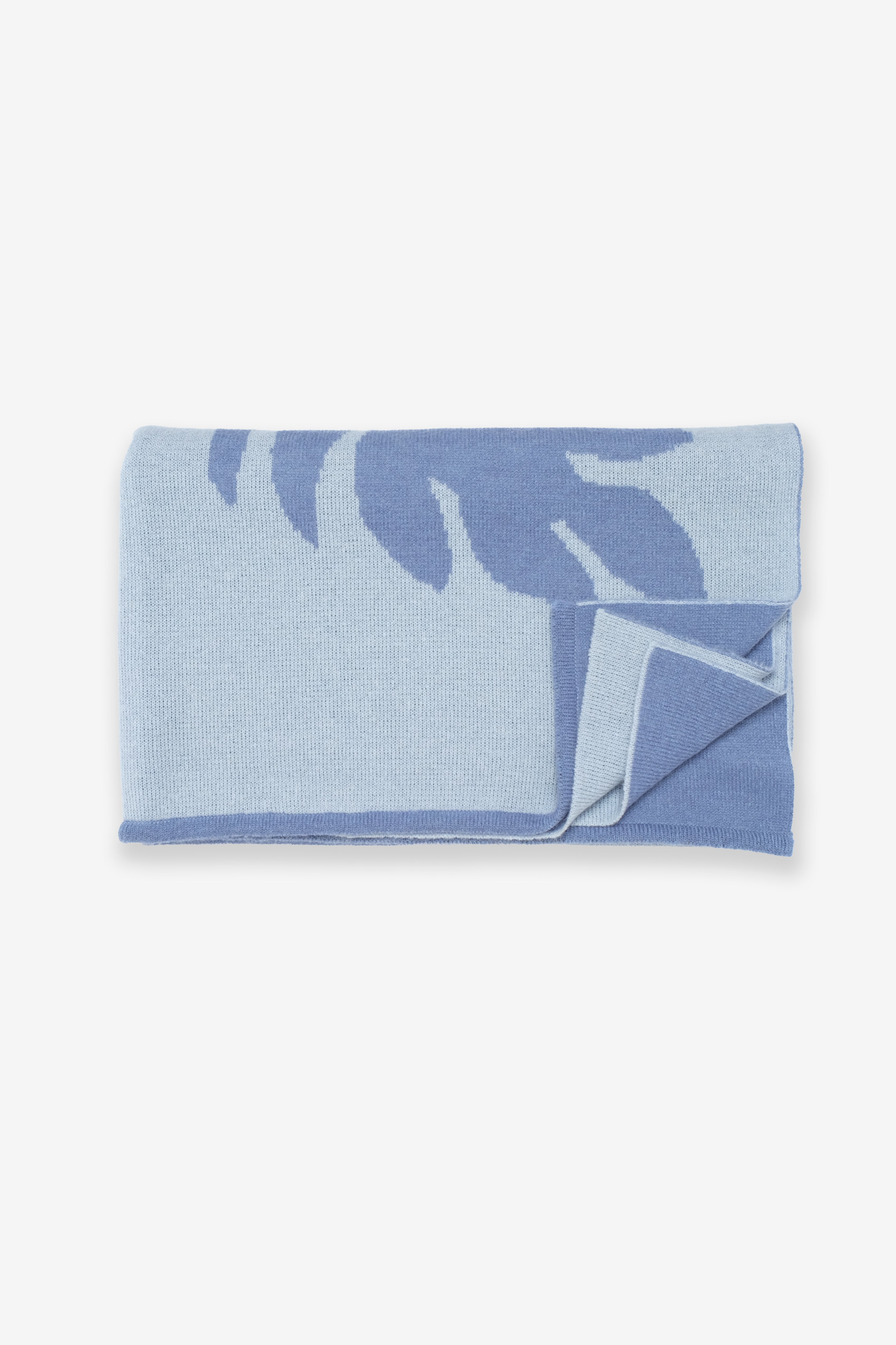 Wool/Mohair Throw Blanket - Lauaʻe - Blue