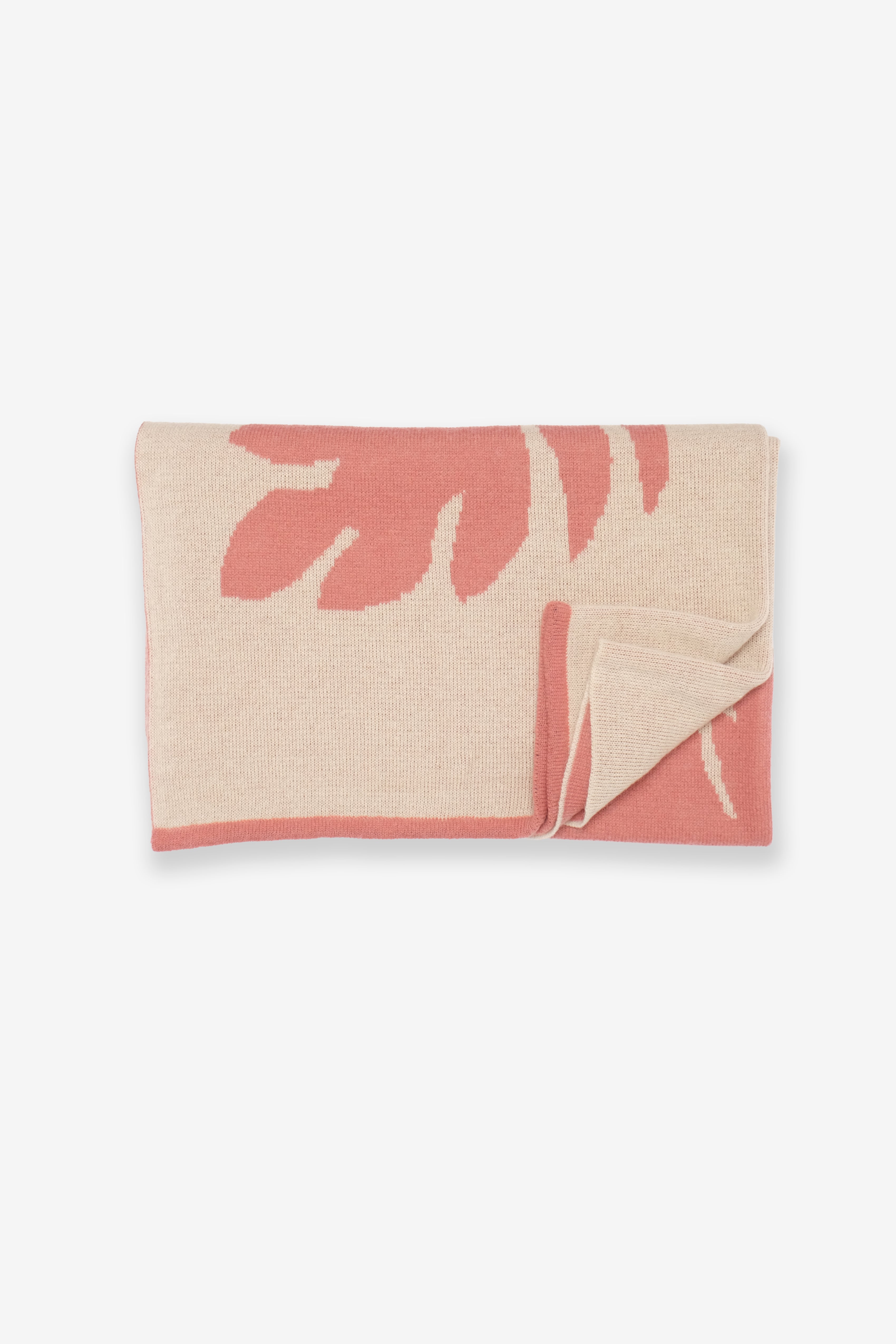 Wool/Mohair Throw Blanket - Lauaʻe - Blush