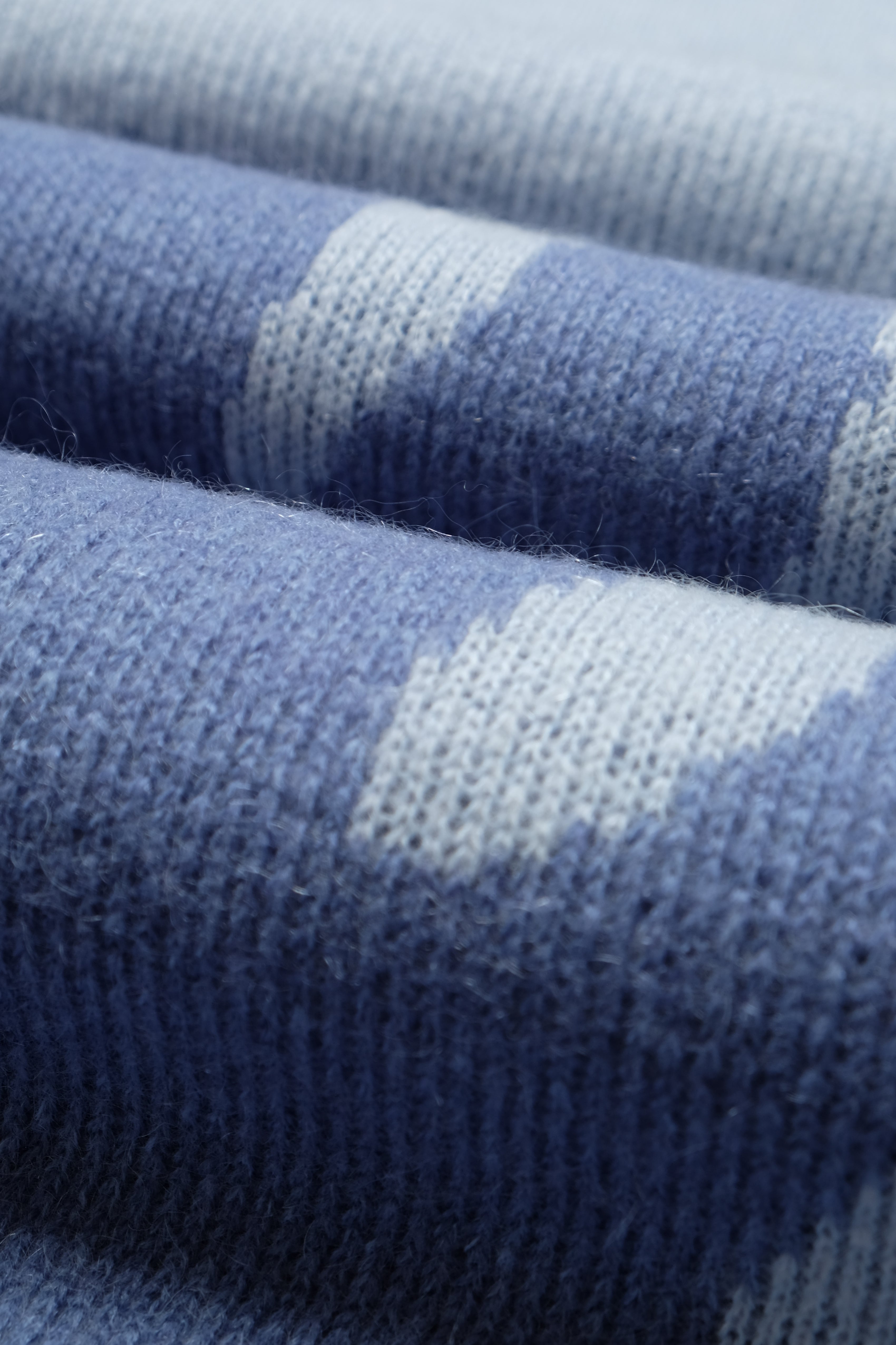 Wool/Mohair Throw Blanket - Lauaʻe - Blue
