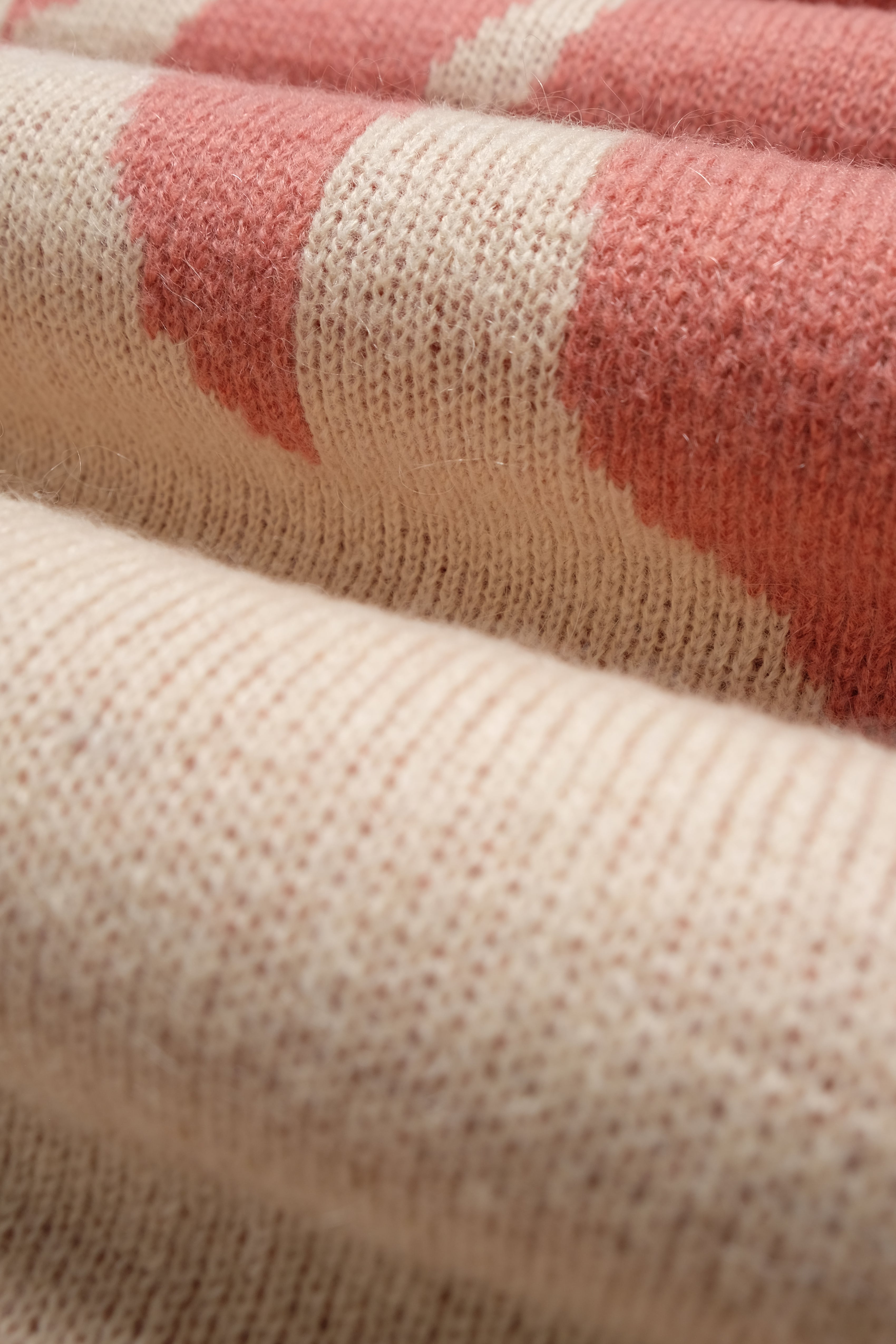 Wool/Mohair Throw Blanket - Lauaʻe - Blush