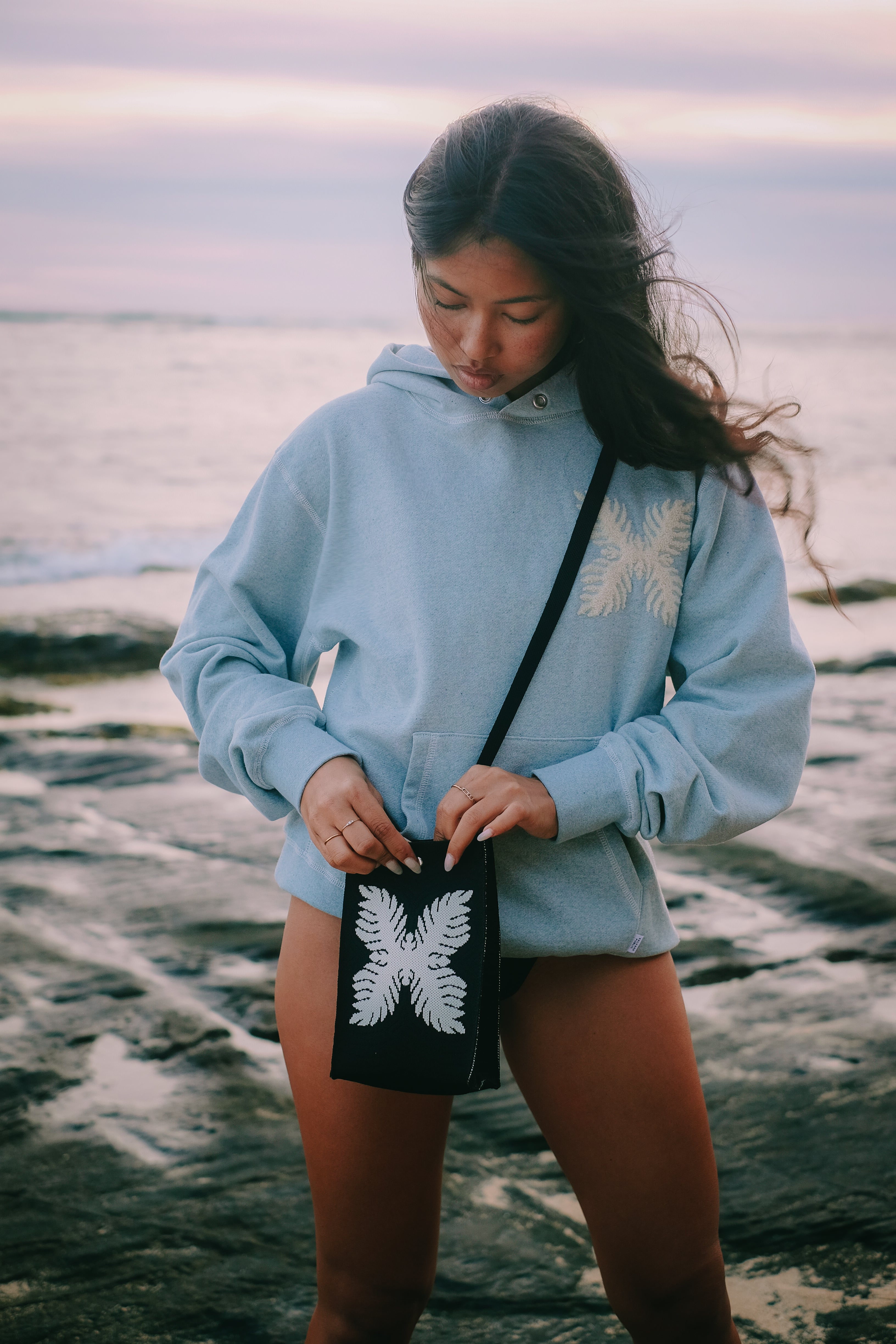 Jacquard Mini Market Bag - Laua'e - Tan