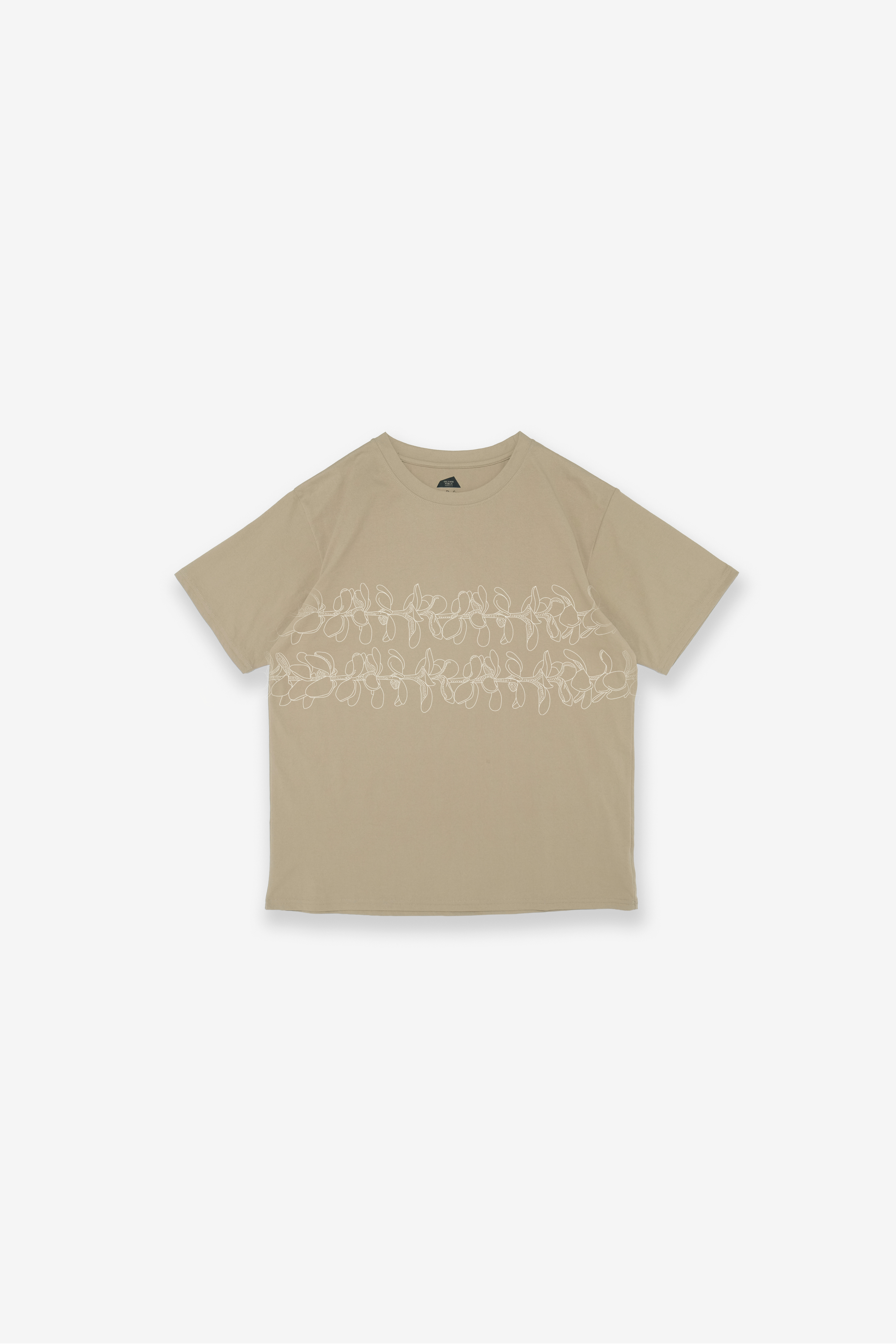 UPF Surf T-Shirt - Double Lei - Greige