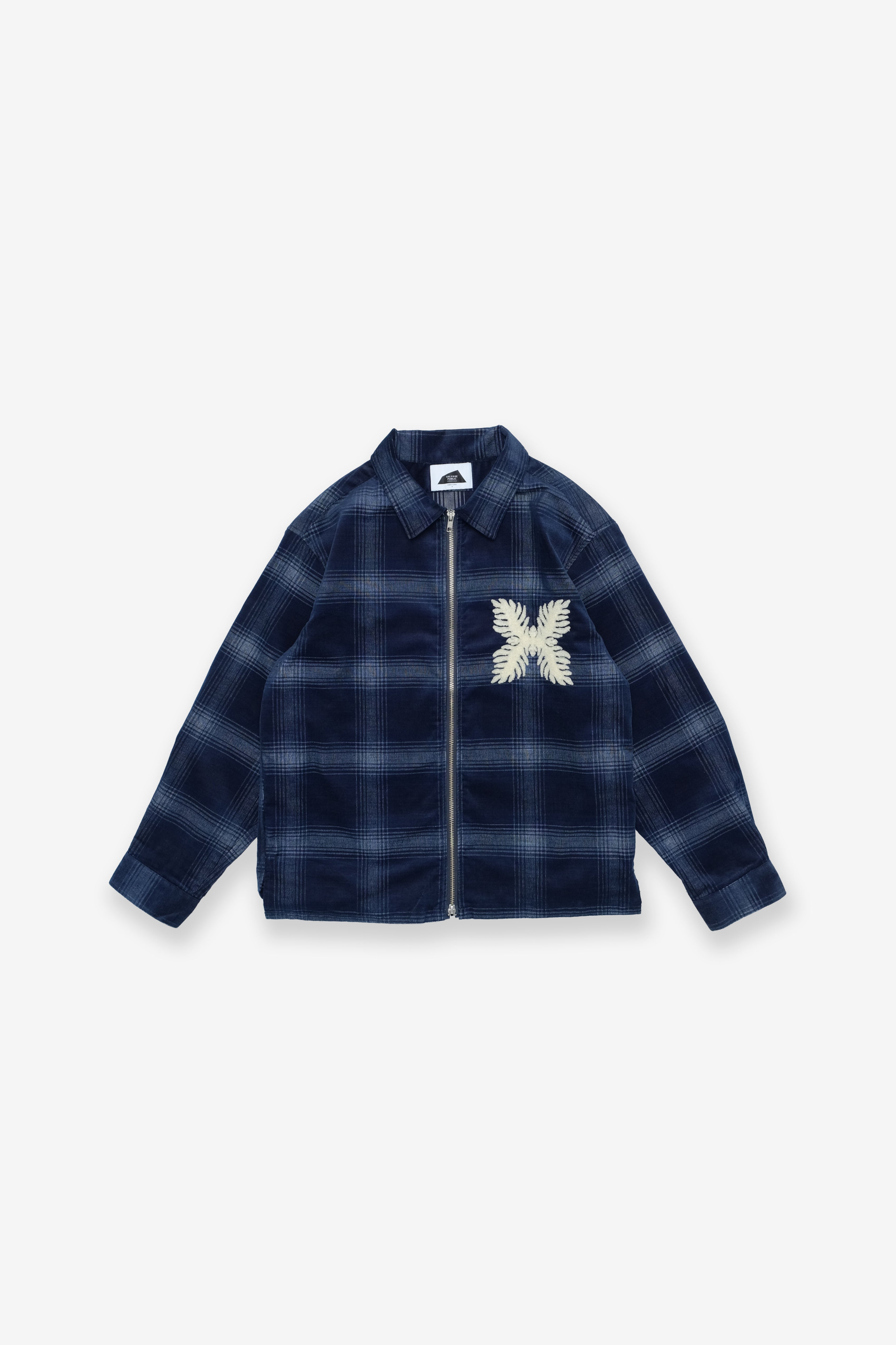 Indigo Corduroy Zip Jacket - Indigo