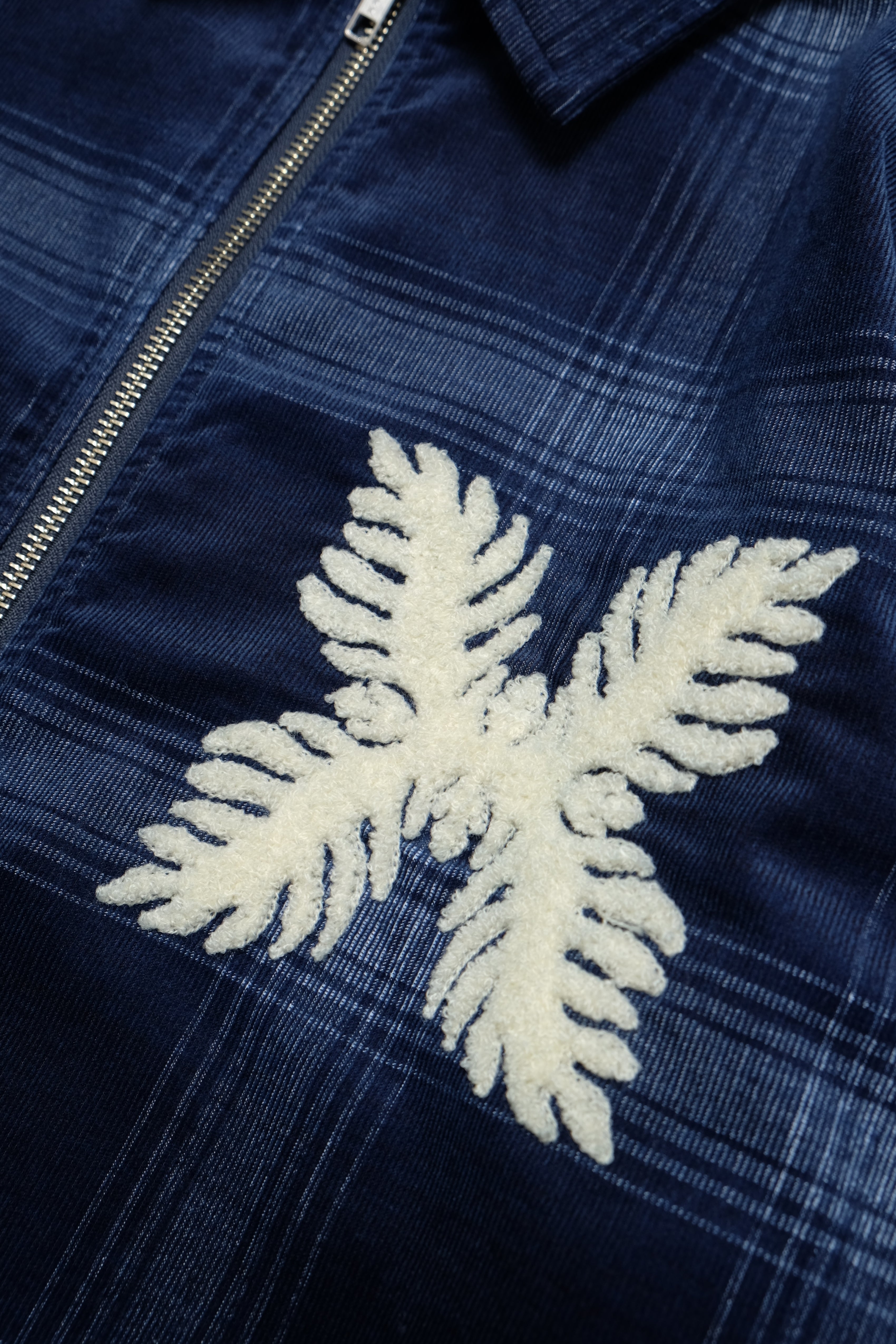 Indigo Corduroy Zip Jacket - Indigo