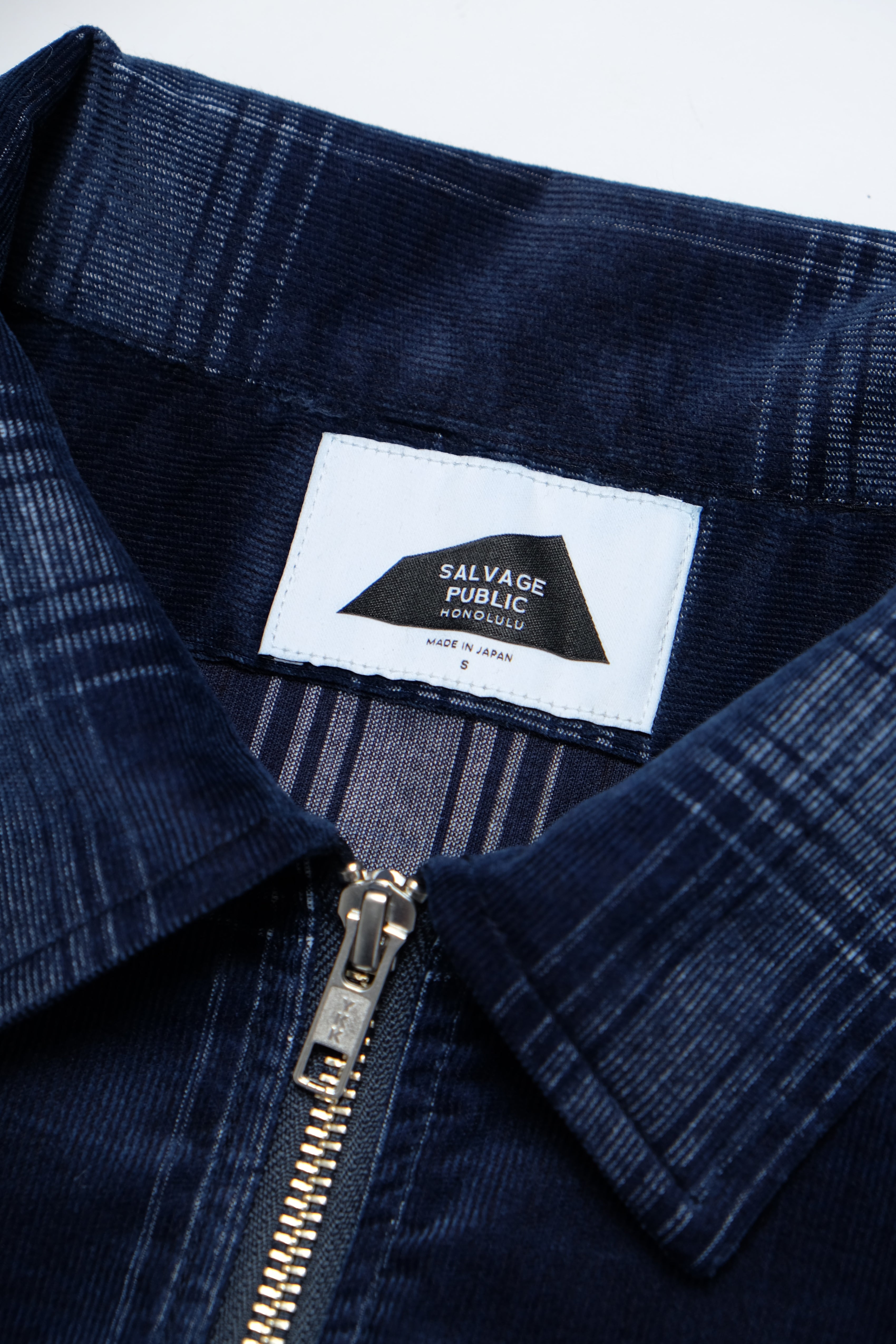 Indigo Corduroy Zip Jacket - Indigo