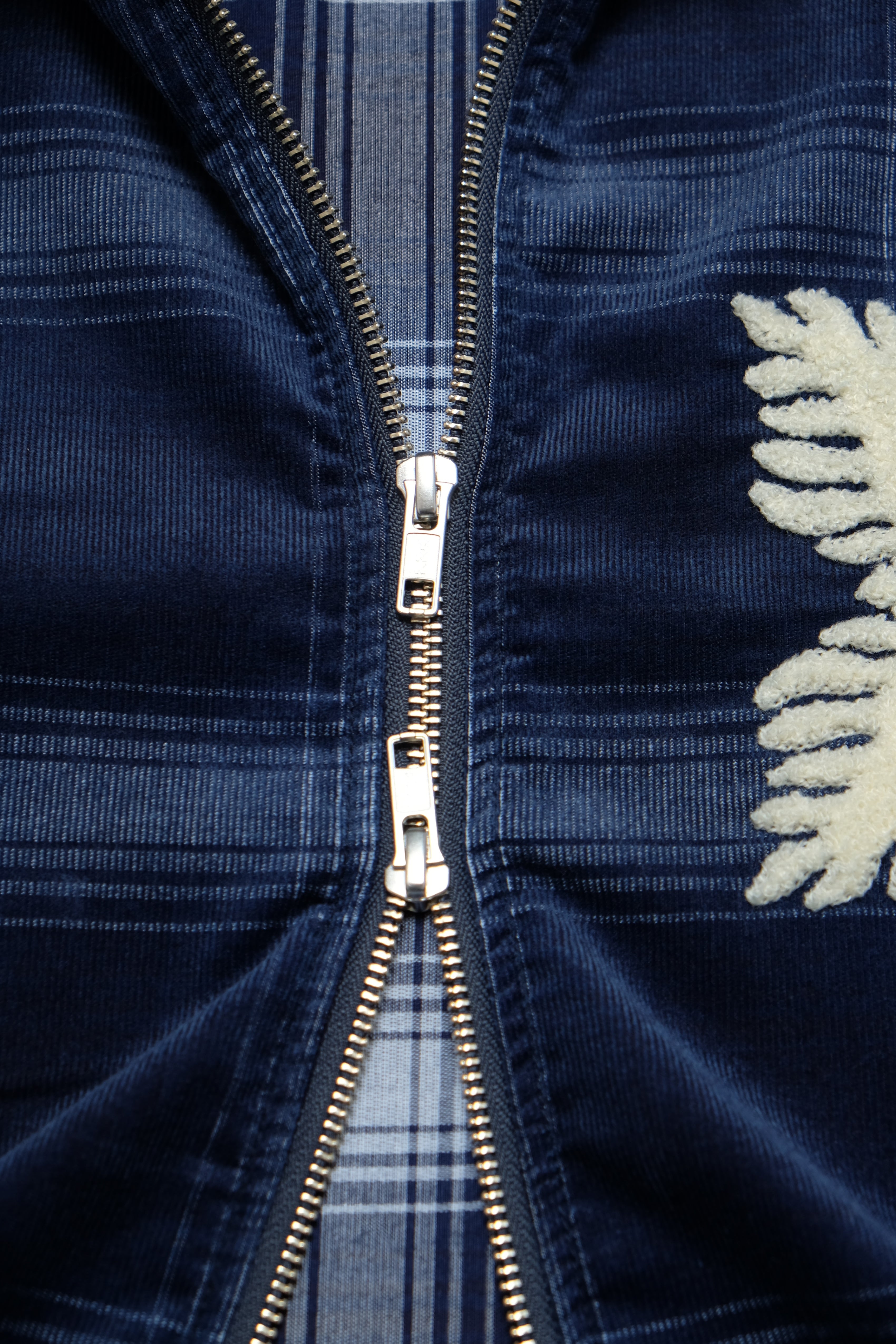 Indigo Corduroy Zip Jacket - Indigo