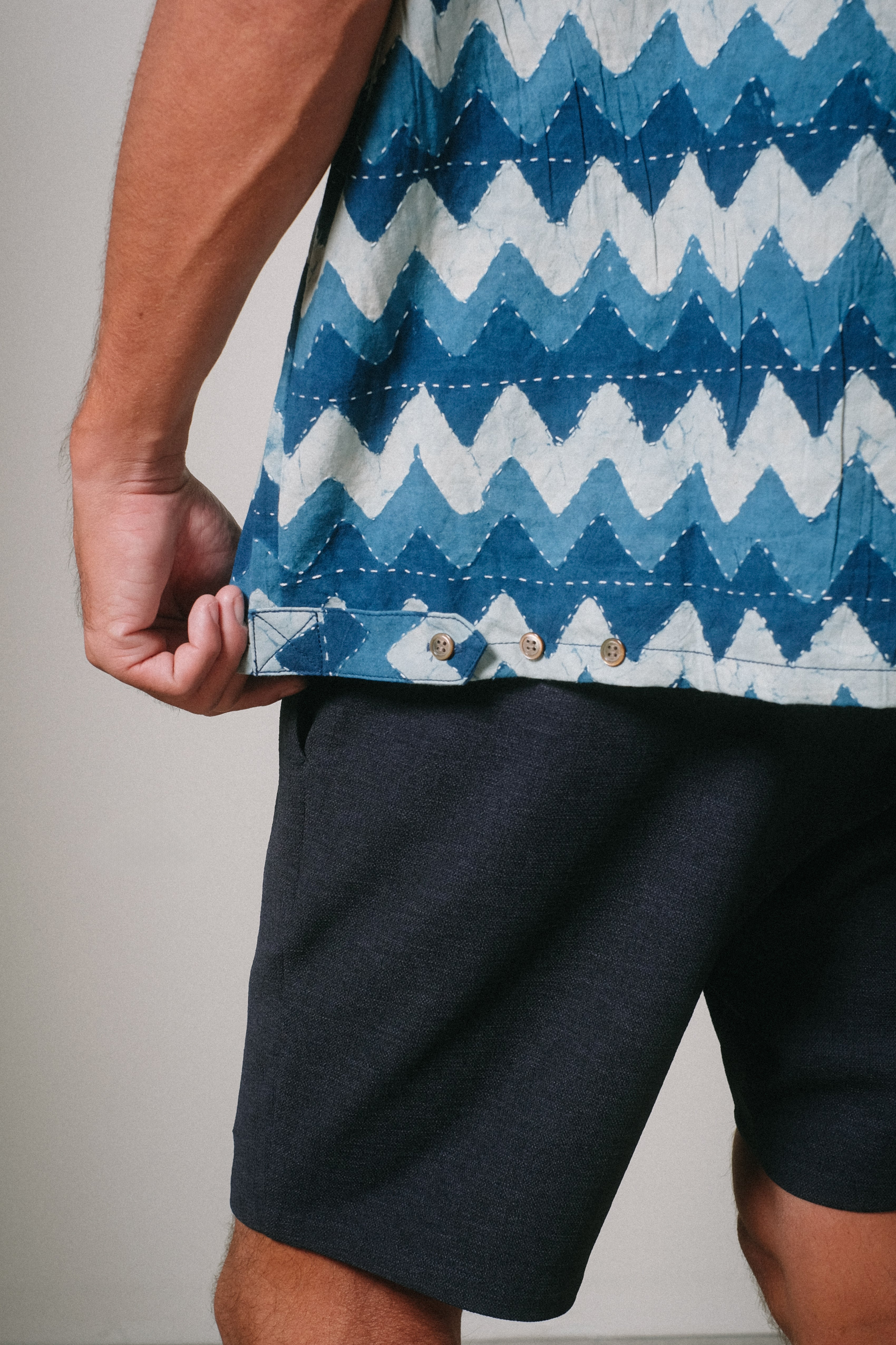 Hapa Jac Shirt - Indigo Waves