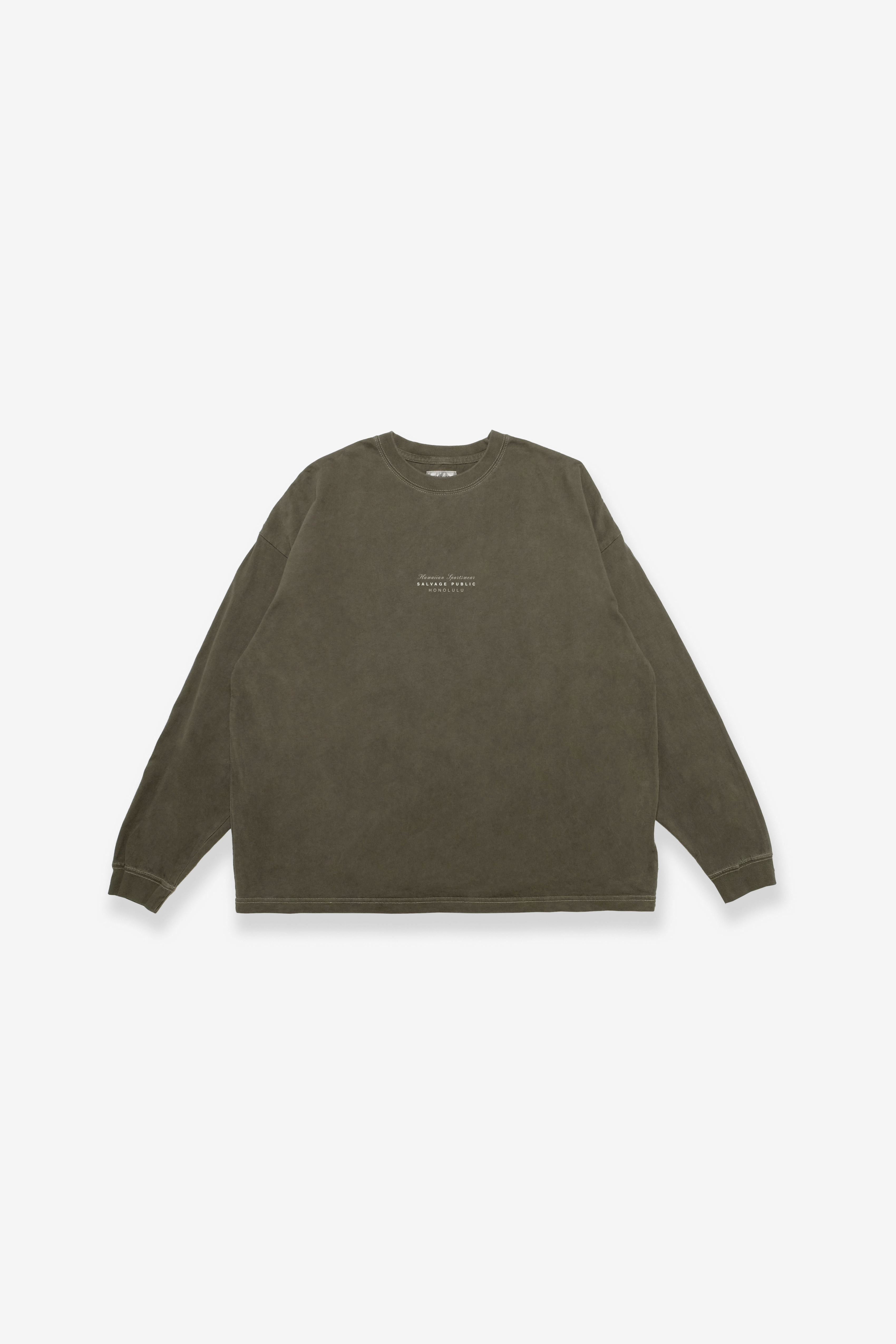Longsleeve T-Shirt - Hawaiian Quilting - Coffee