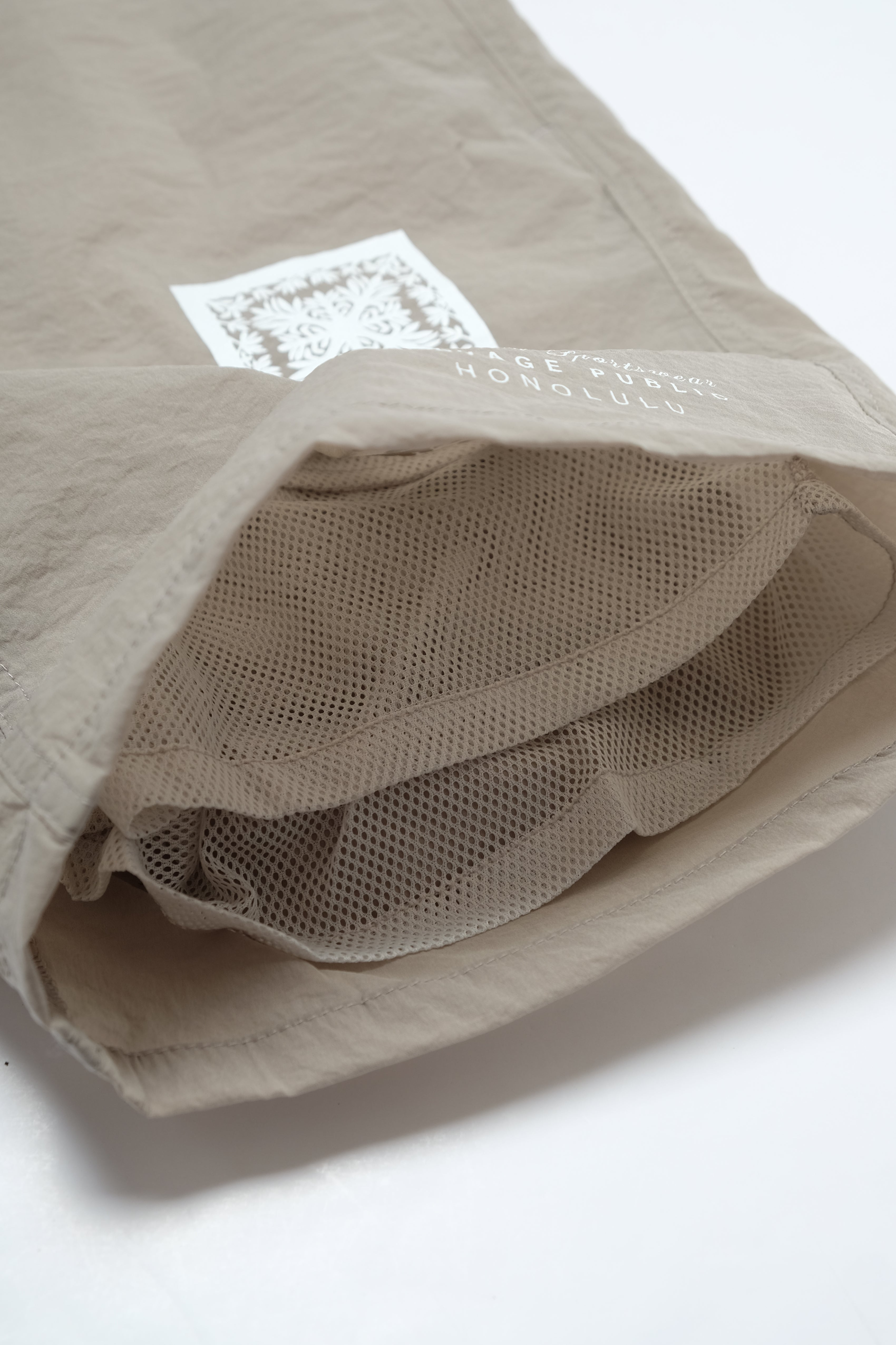 Herbert Paper Nylon Shorts - Greige