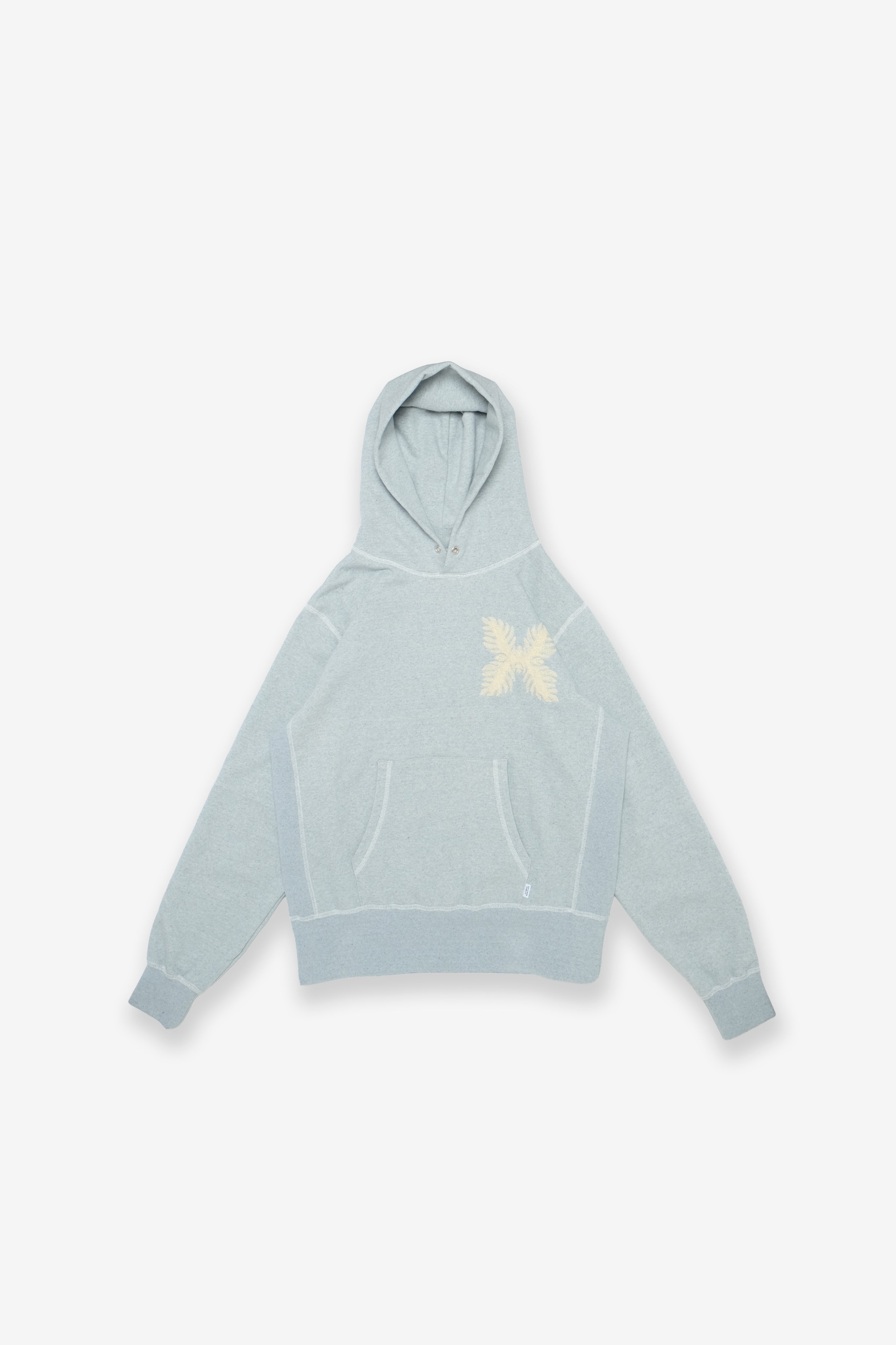 Recycled Denim French Terry Hoodie - Light Indigo