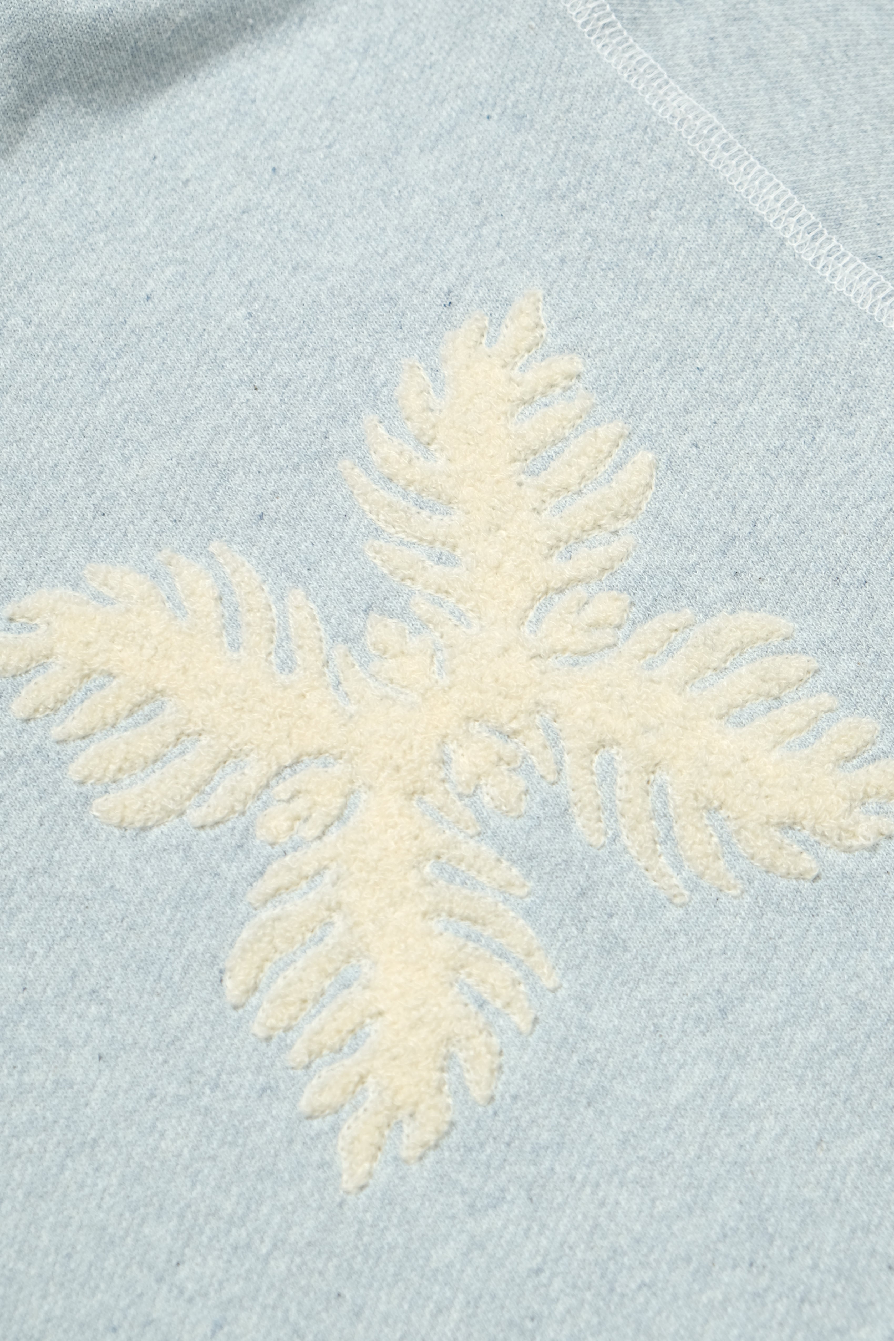 Recycled Denim French Terry Hoodie - Light Indigo