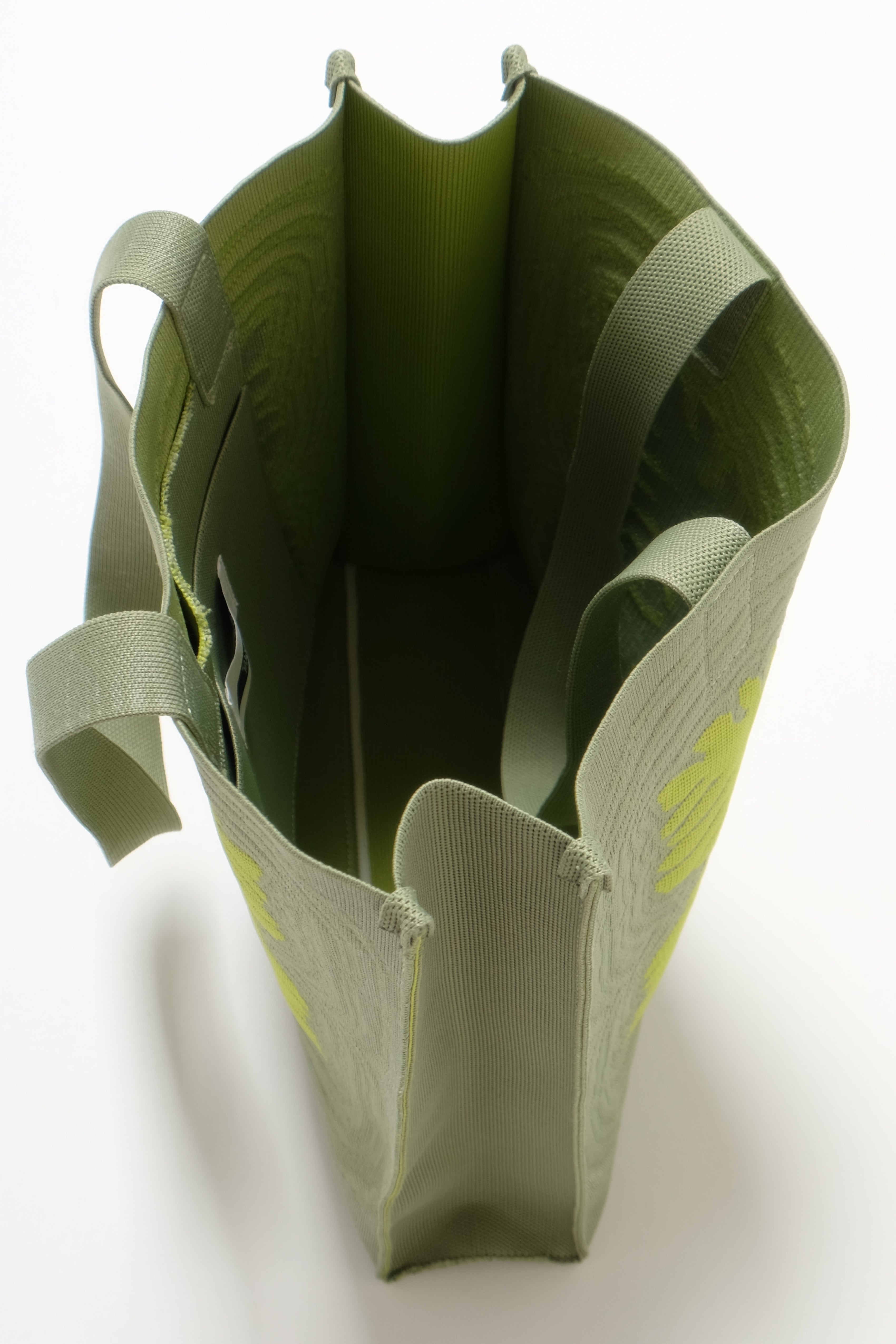 Jacquard Knit Market Bag - Chartreuse
