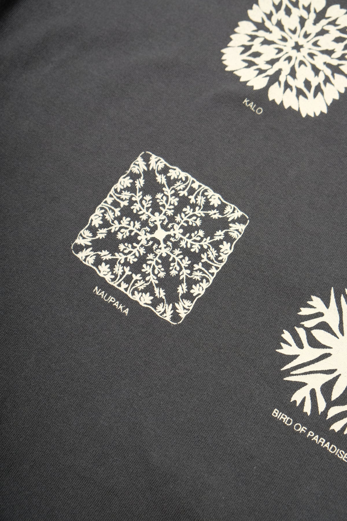 Longsleeve T-Shirt - Hawaiian Quilting - Washed Black