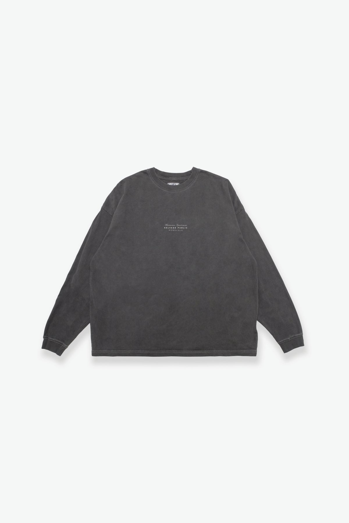 Longsleeve T-Shirt - Hawaiian Quilting - Washed Black