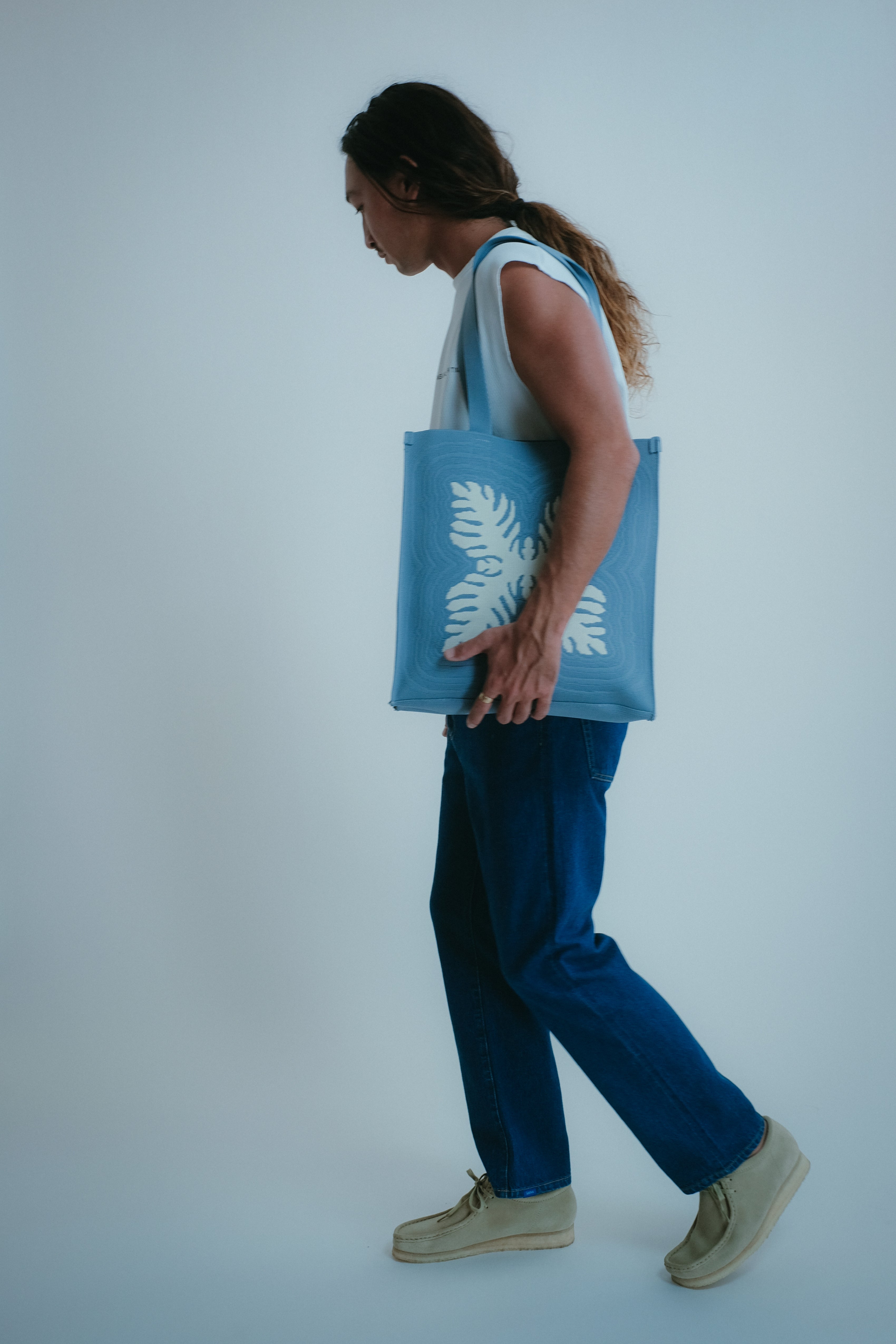 Jacquard Knit Market Bag - Lauaʻe - Brown