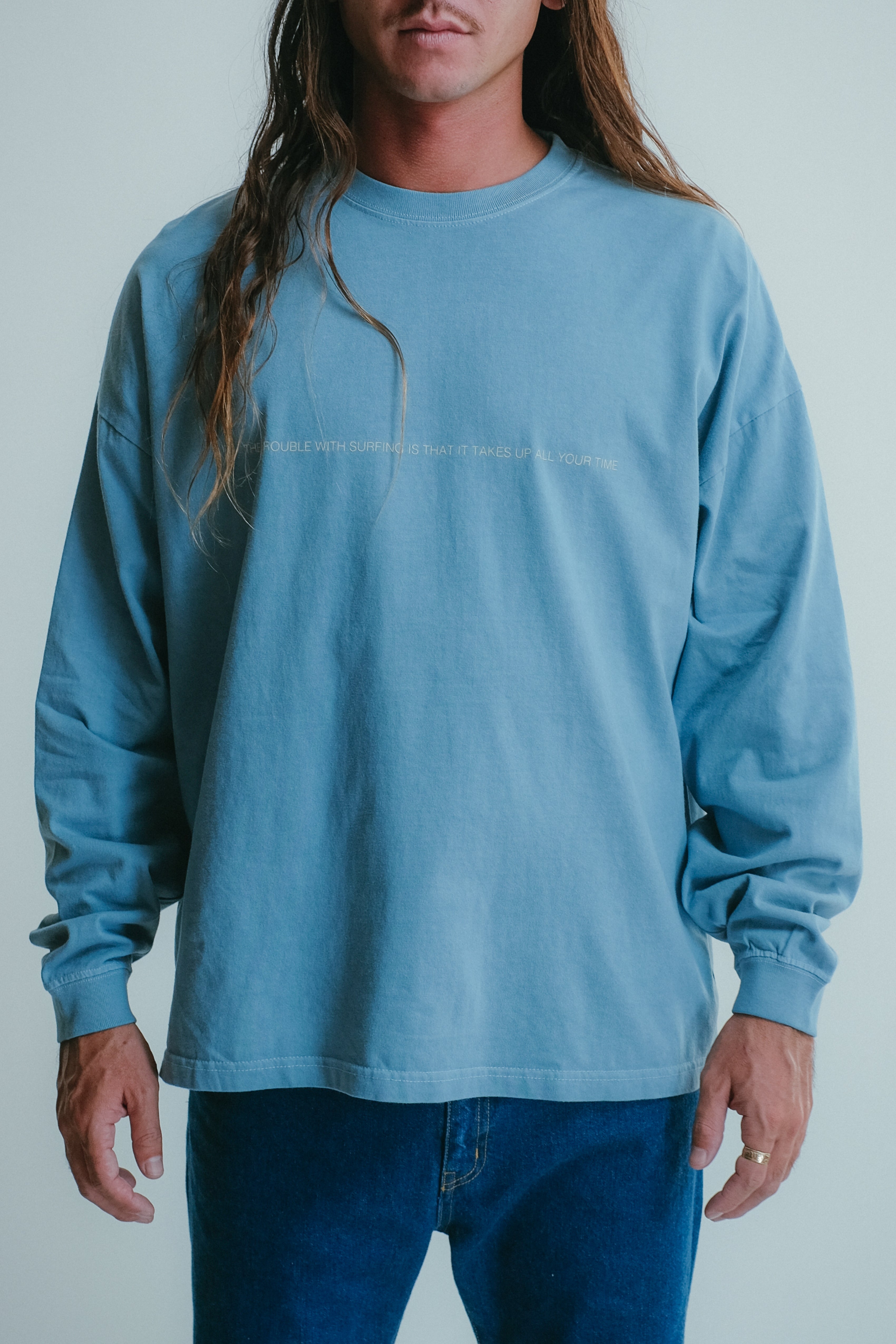 Longsleeve T-Shirt - Surfing - Ocean Blue