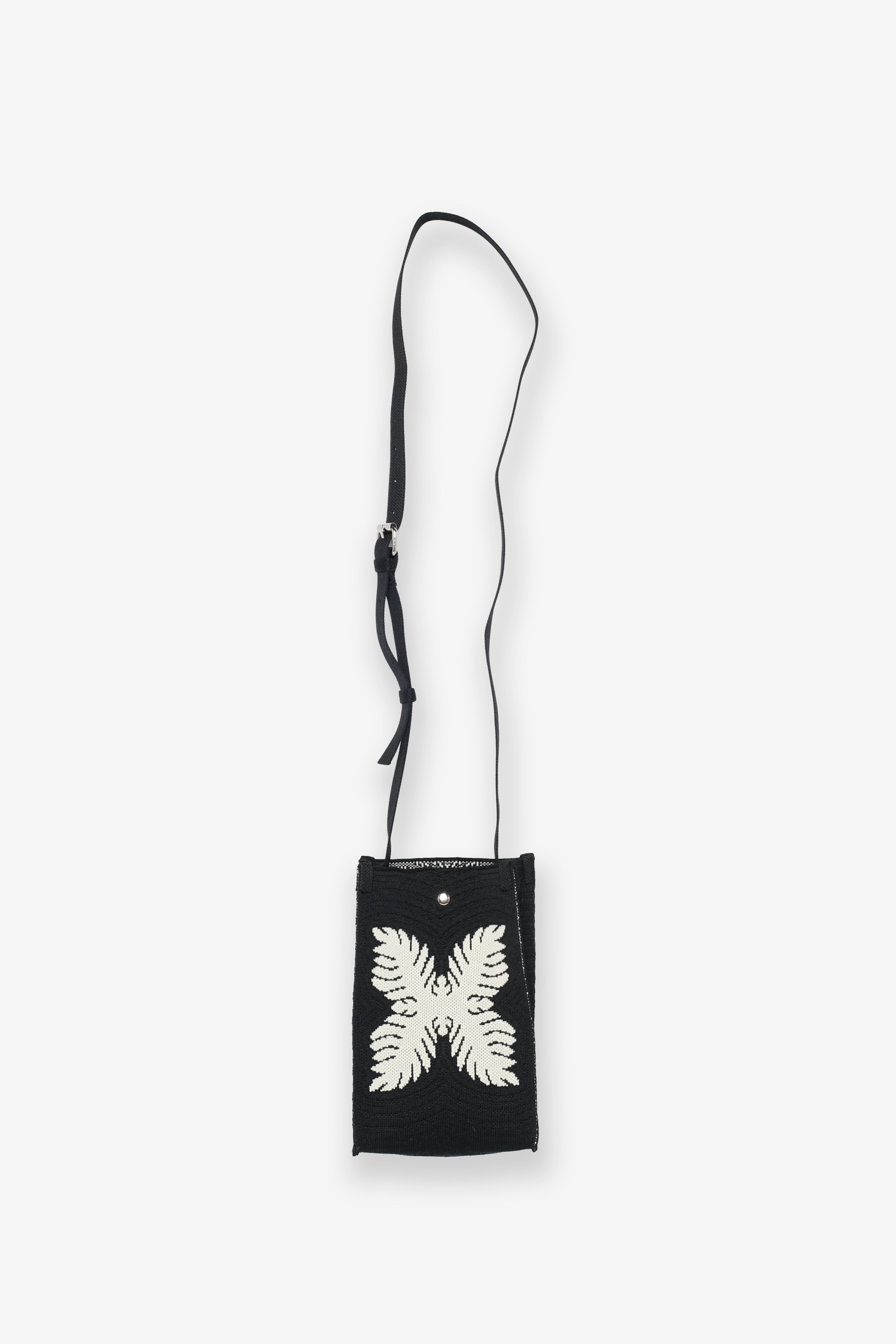 Jacquard Mini Market Bag - Laua'e - Black