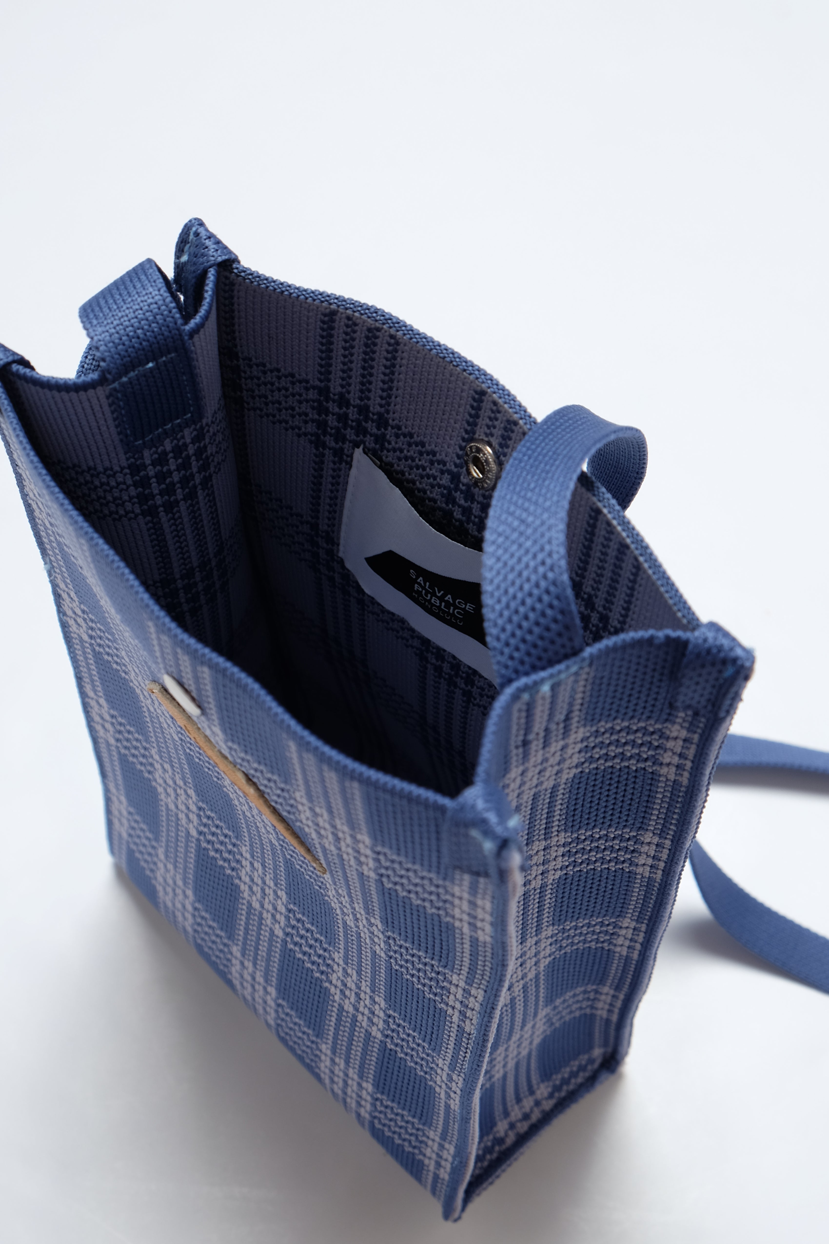Jacquard Mini Market Bag - Palaka - Denim Blue