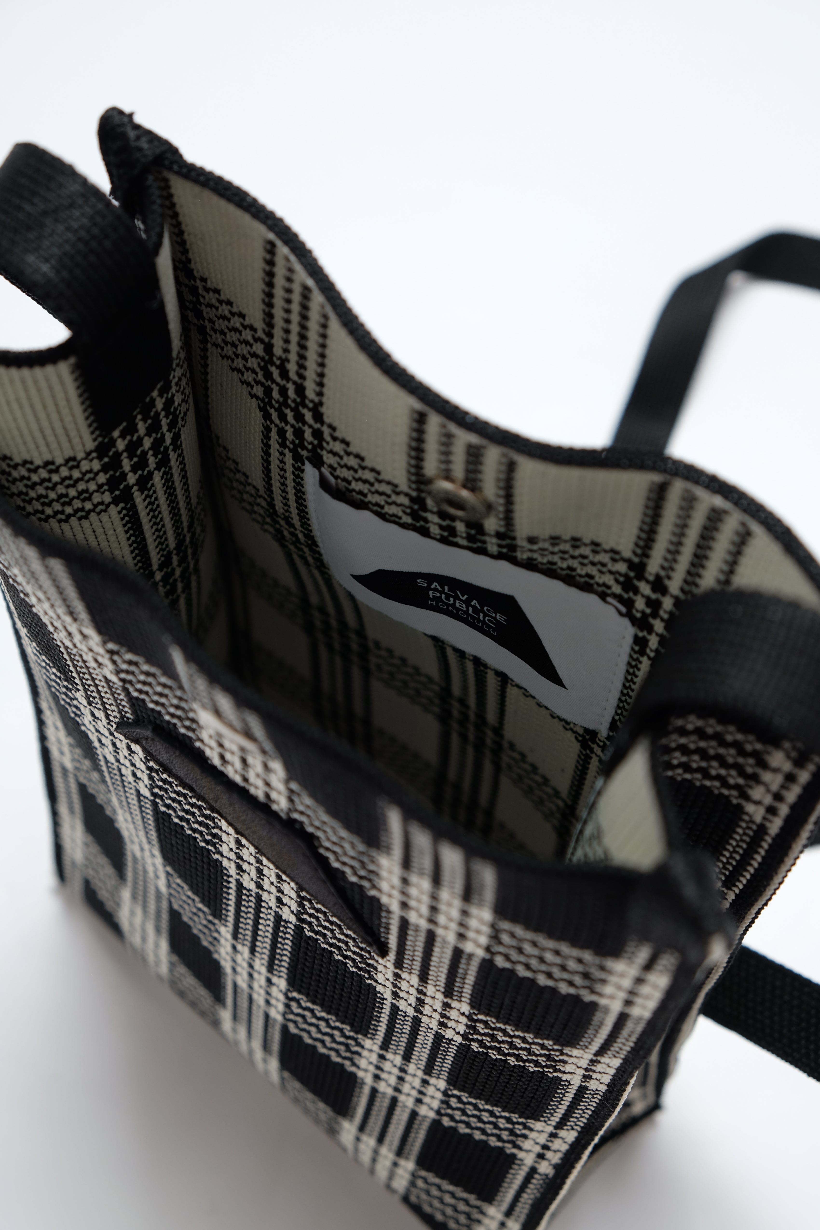 Jacquard Mini Market Bag - Palaka - Black