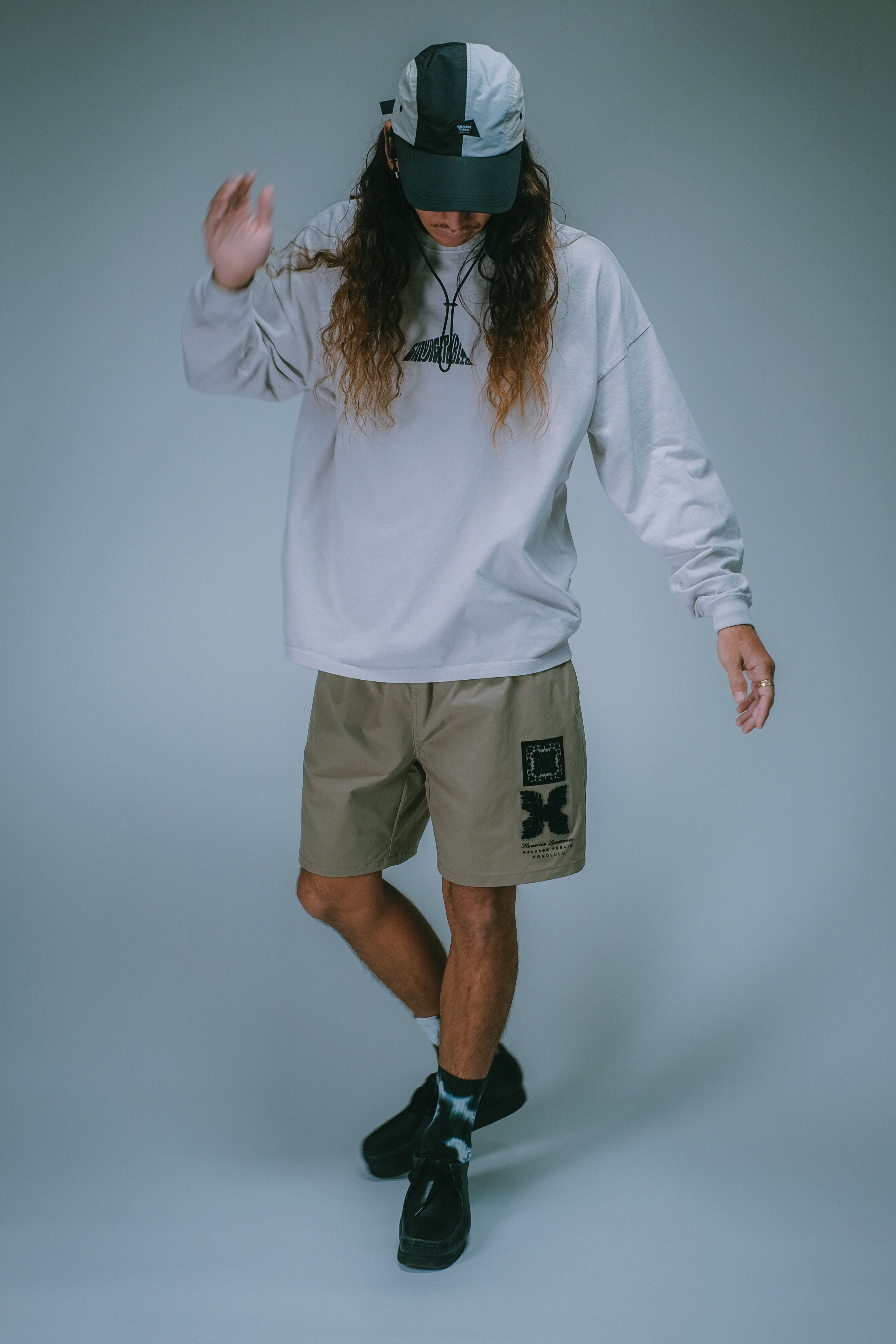 Longsleeve T-Shirt - Hand-Drawn - White Sand