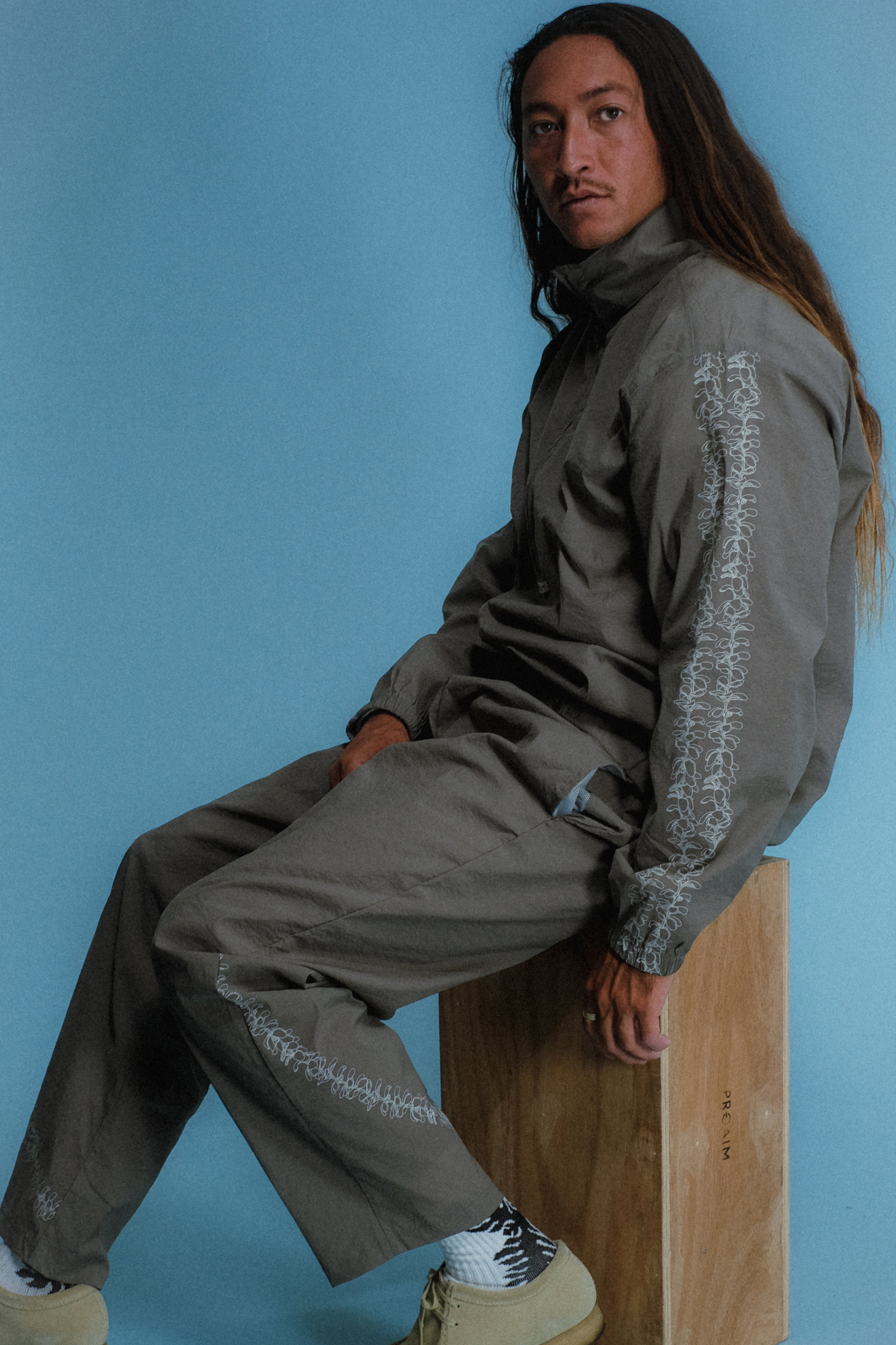 Pepa Nylon Half Zip Shirt - Greige