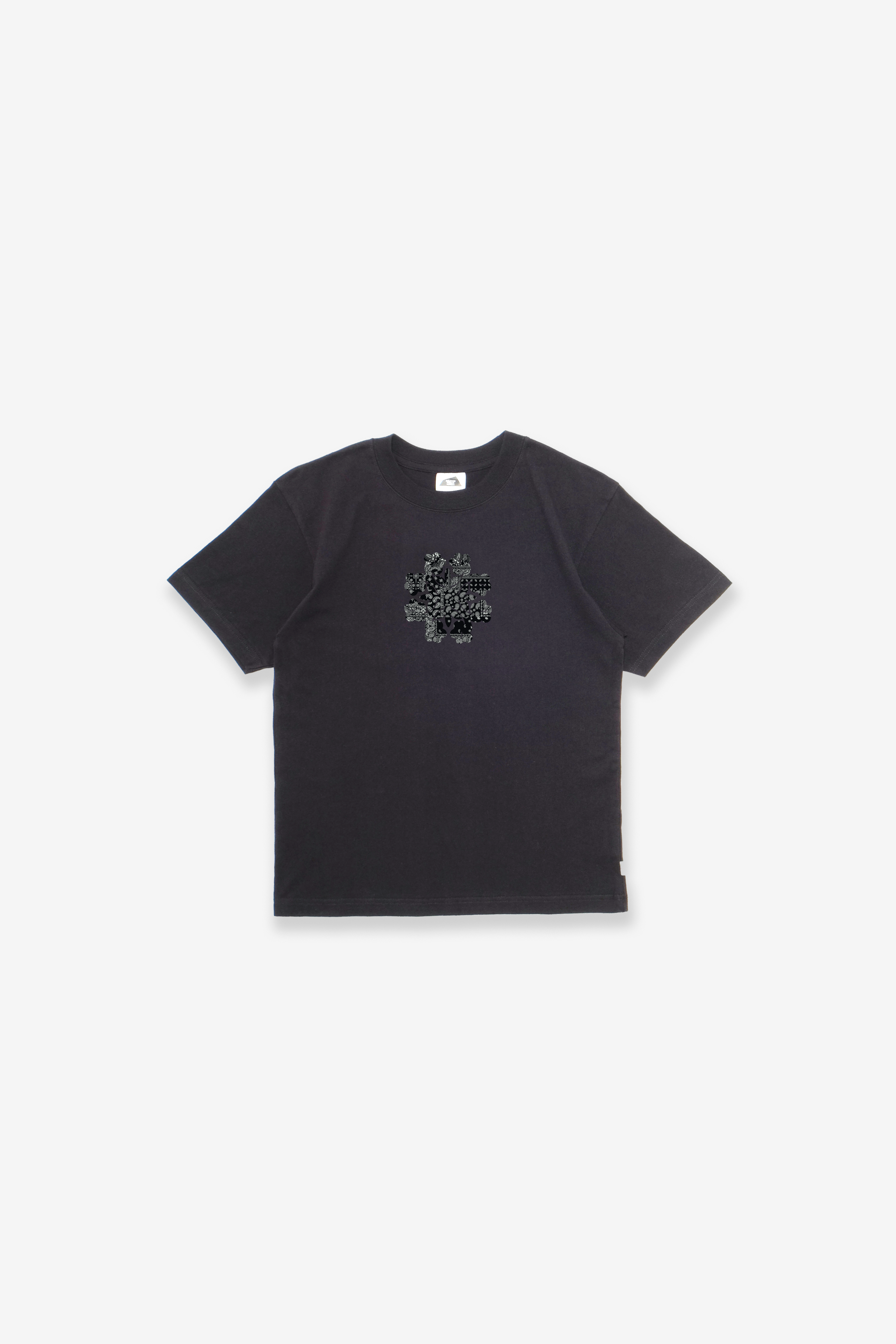 T-Shirt - Hibiscus Paisley - Black