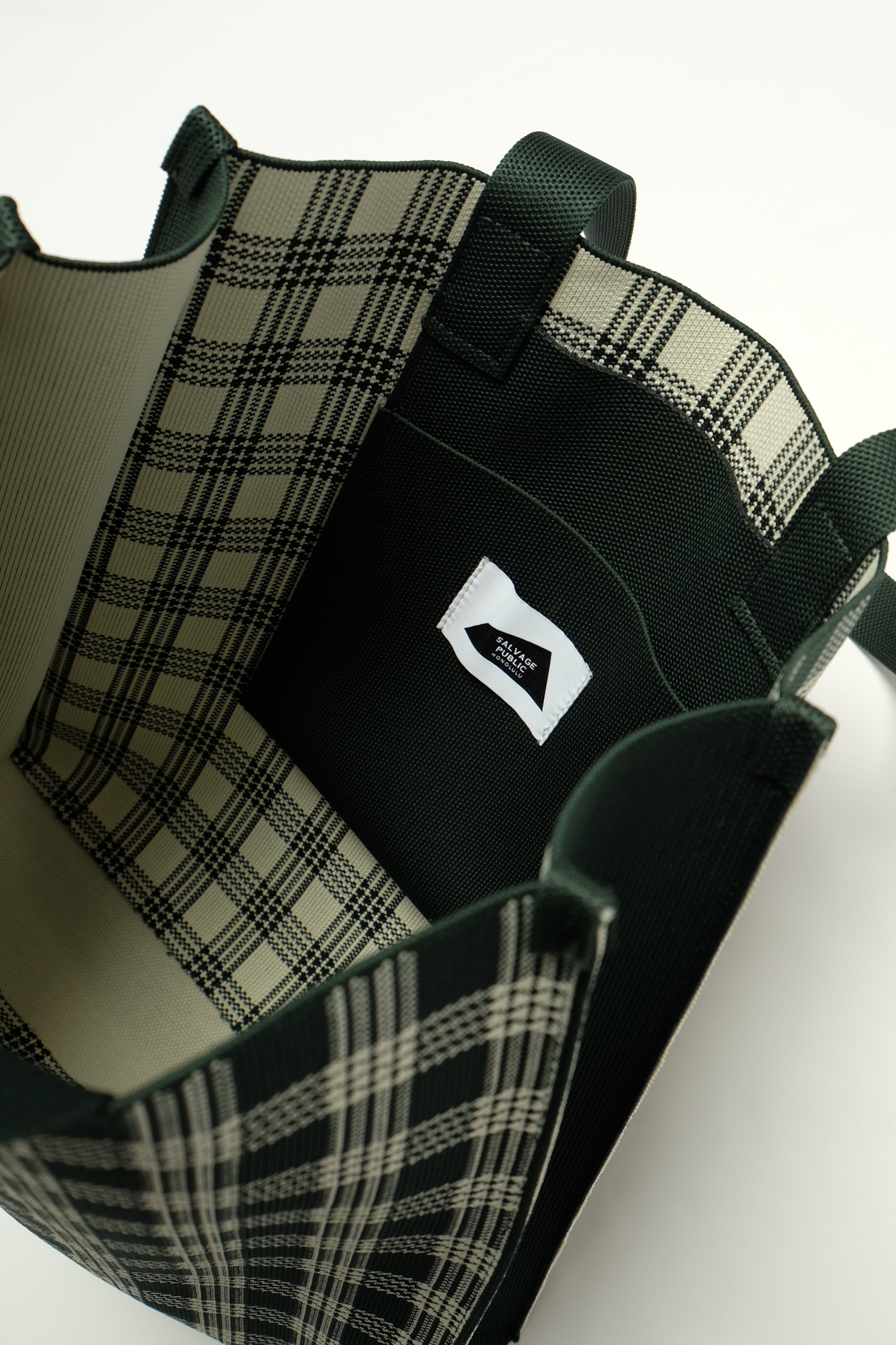 Jacquard Knit Market Bag - Palaka - Forest Green