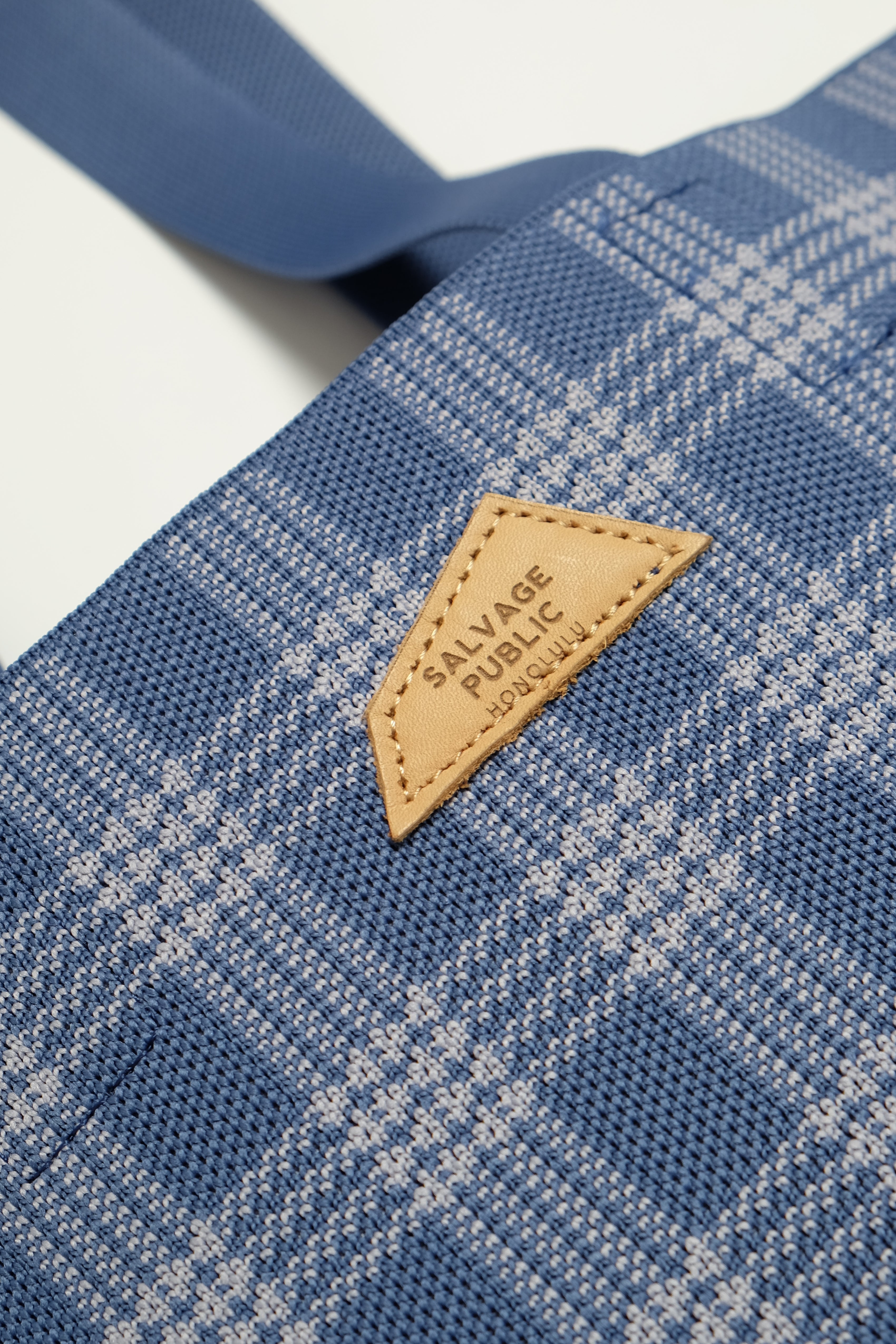 Jacquard Knit Market Bag - Palaka - Denim Blue