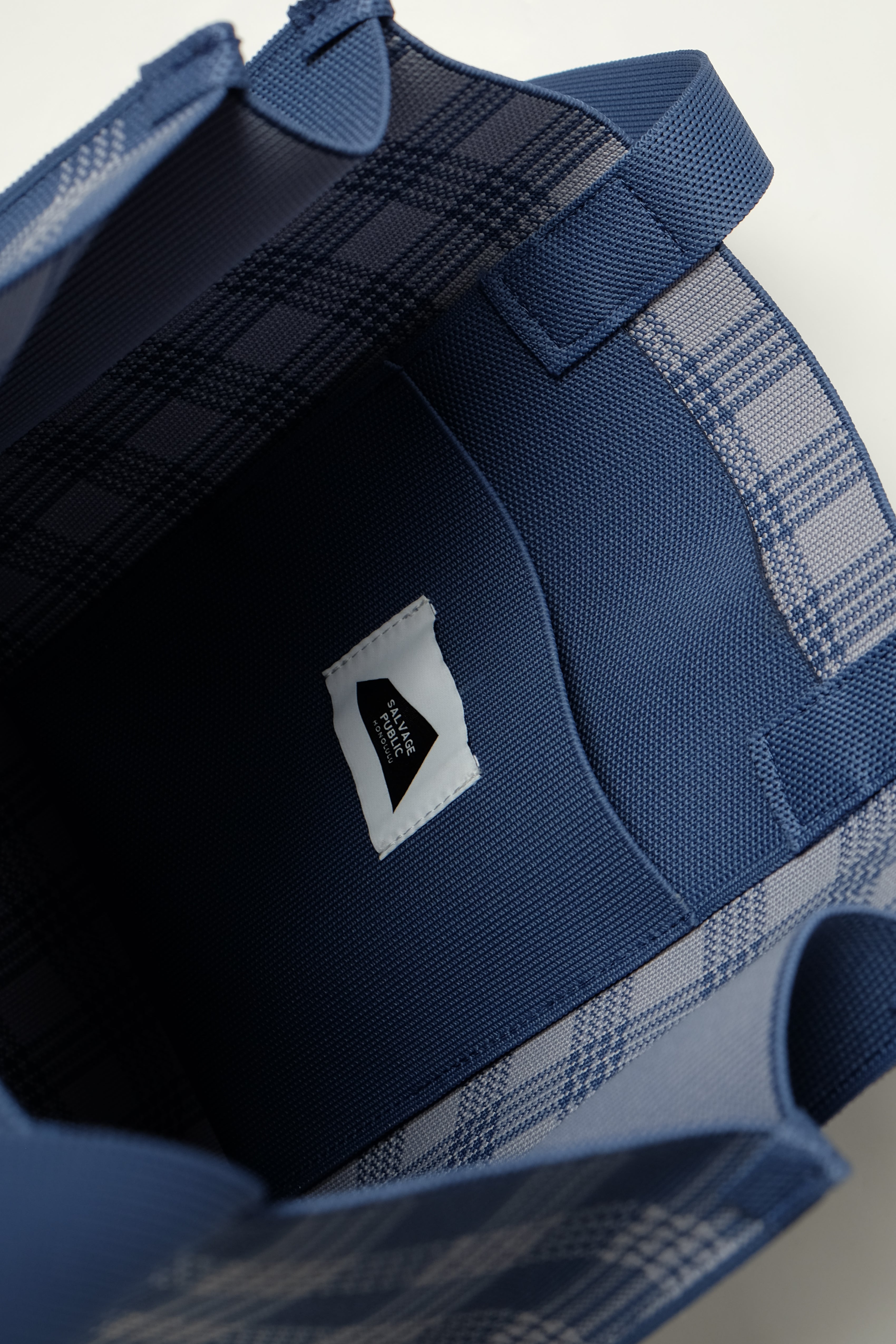 Jacquard Knit Market Bag - Palaka - Denim Blue