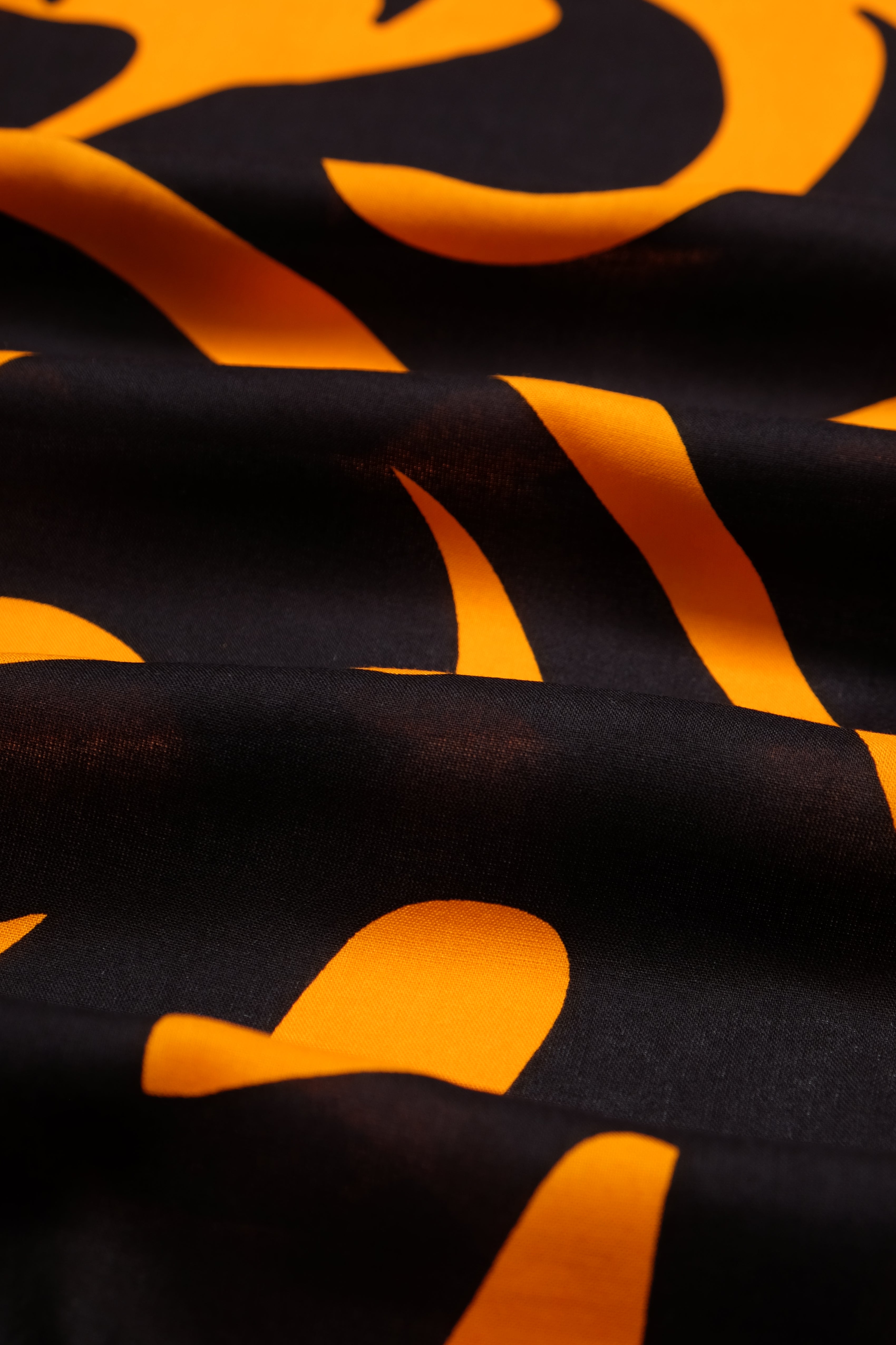 Pareo - Lauaʻe Border - Black/Orange