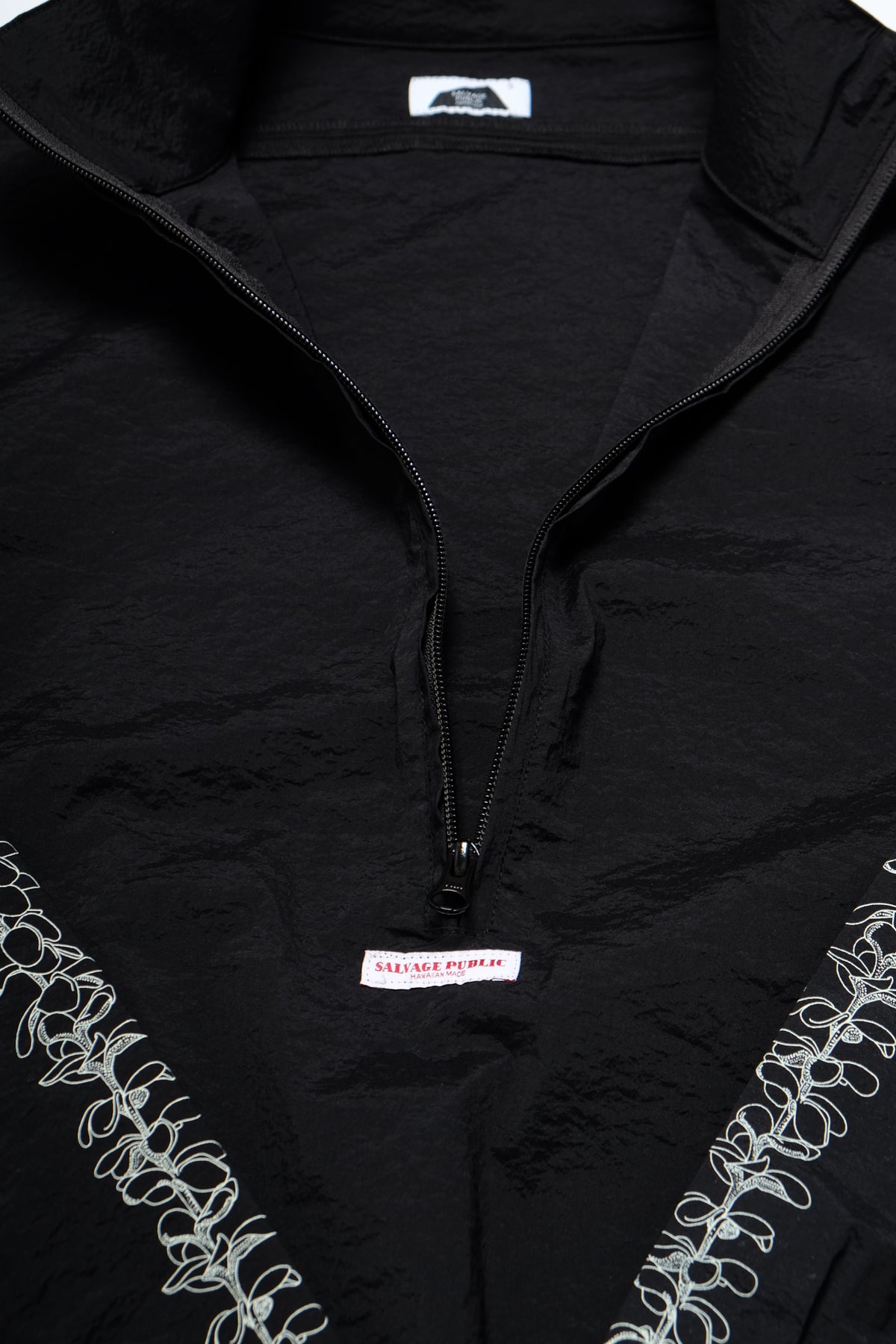 Pepa Nylon Half Zip Shirt - Black