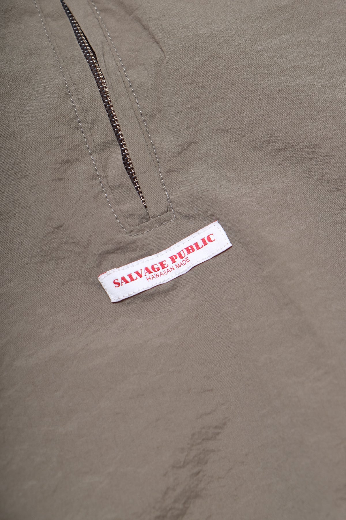 Pepa Nylon Half Zip Shirt - Greige