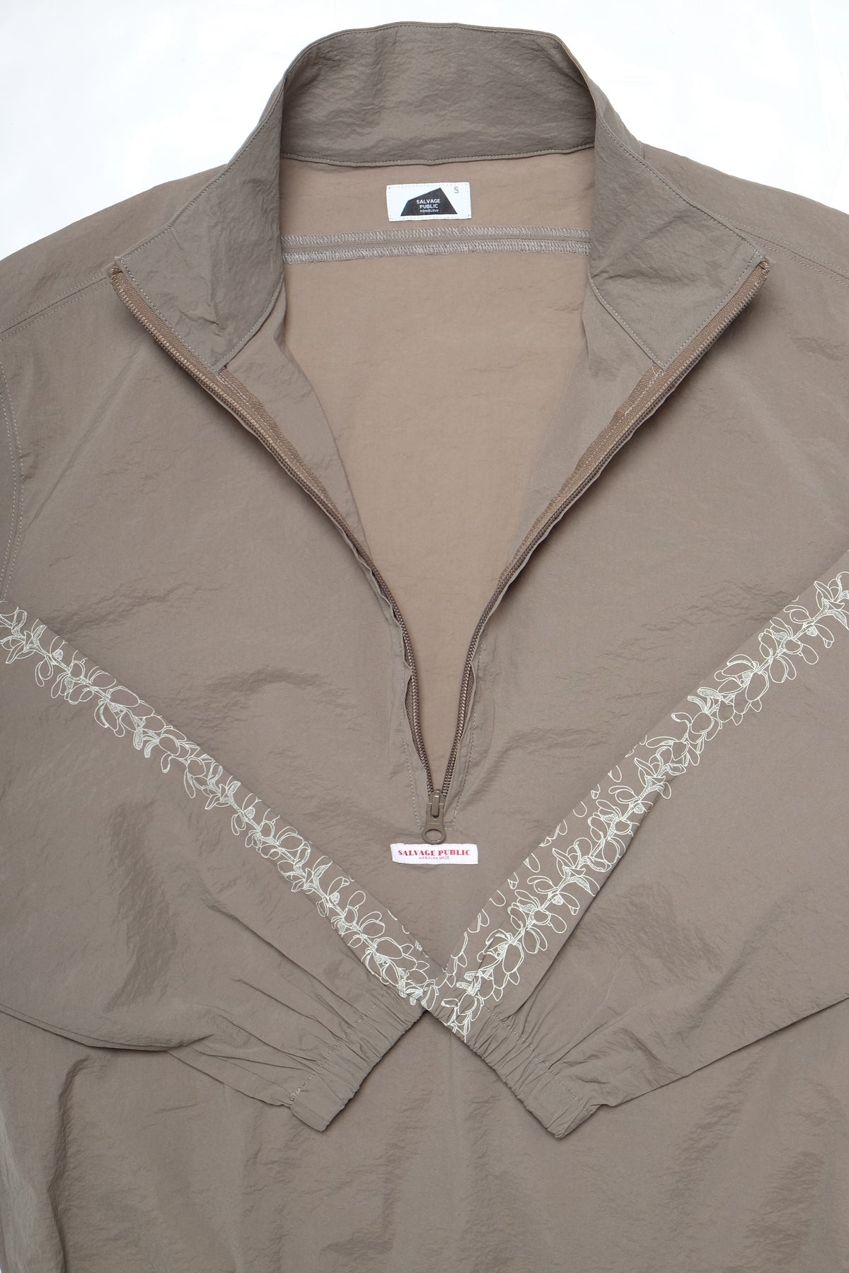 Pepa Nylon Half Zip Shirt - Greige