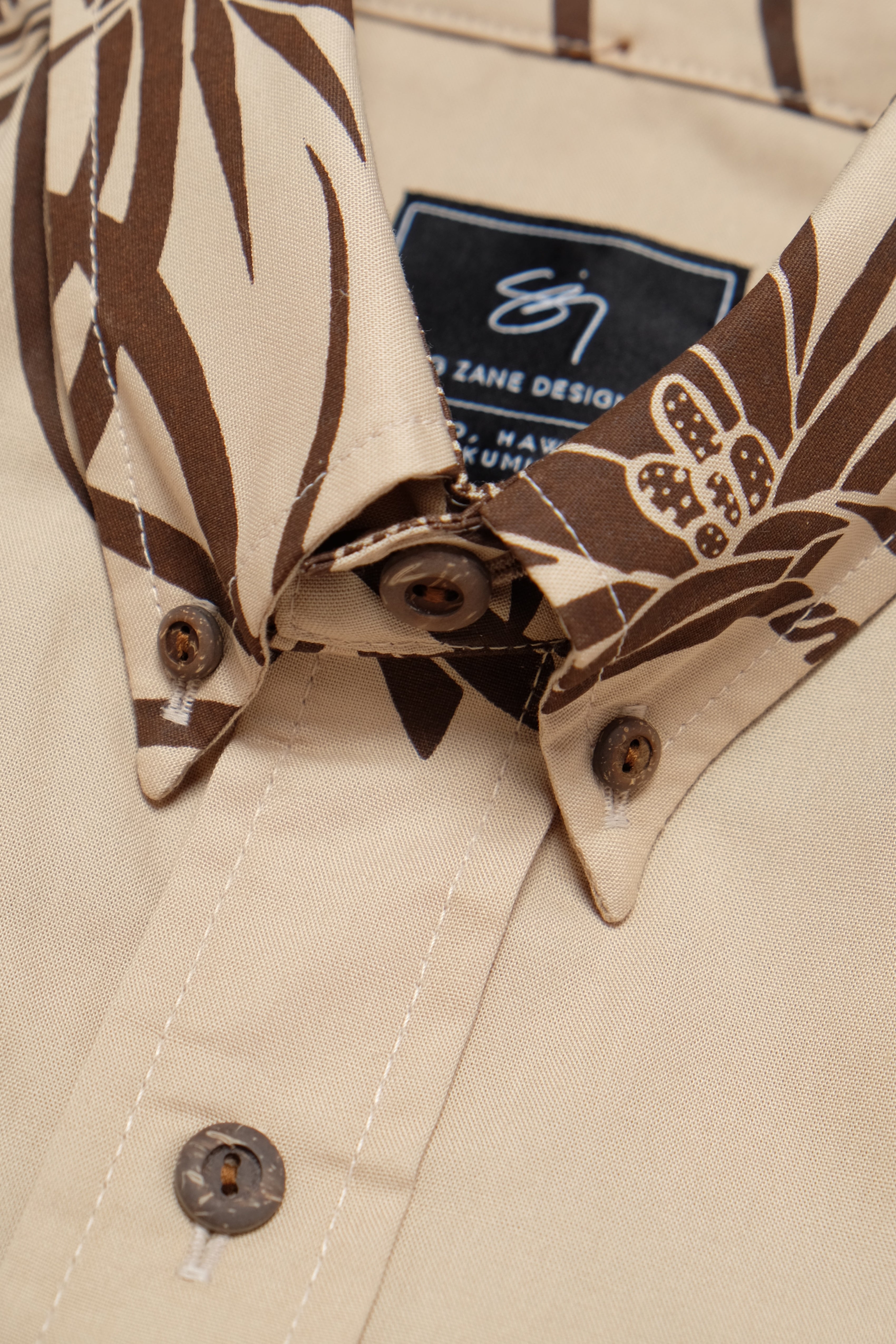 Salvage Public x Sig Zane - Aloha Shirt - Natural