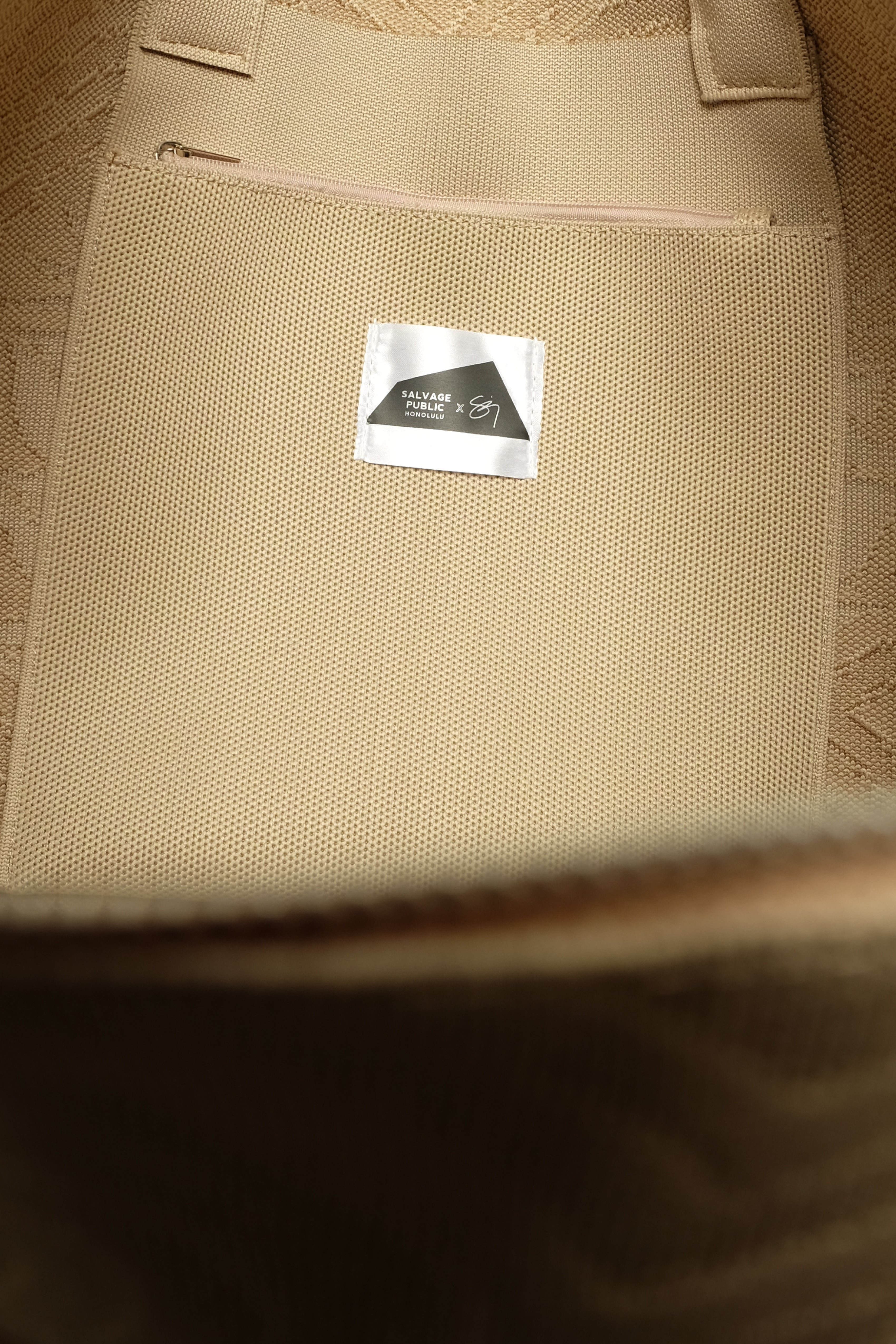 Salvage Public x Sig Zane Designs - Jacquard Weekender Bag - Tan